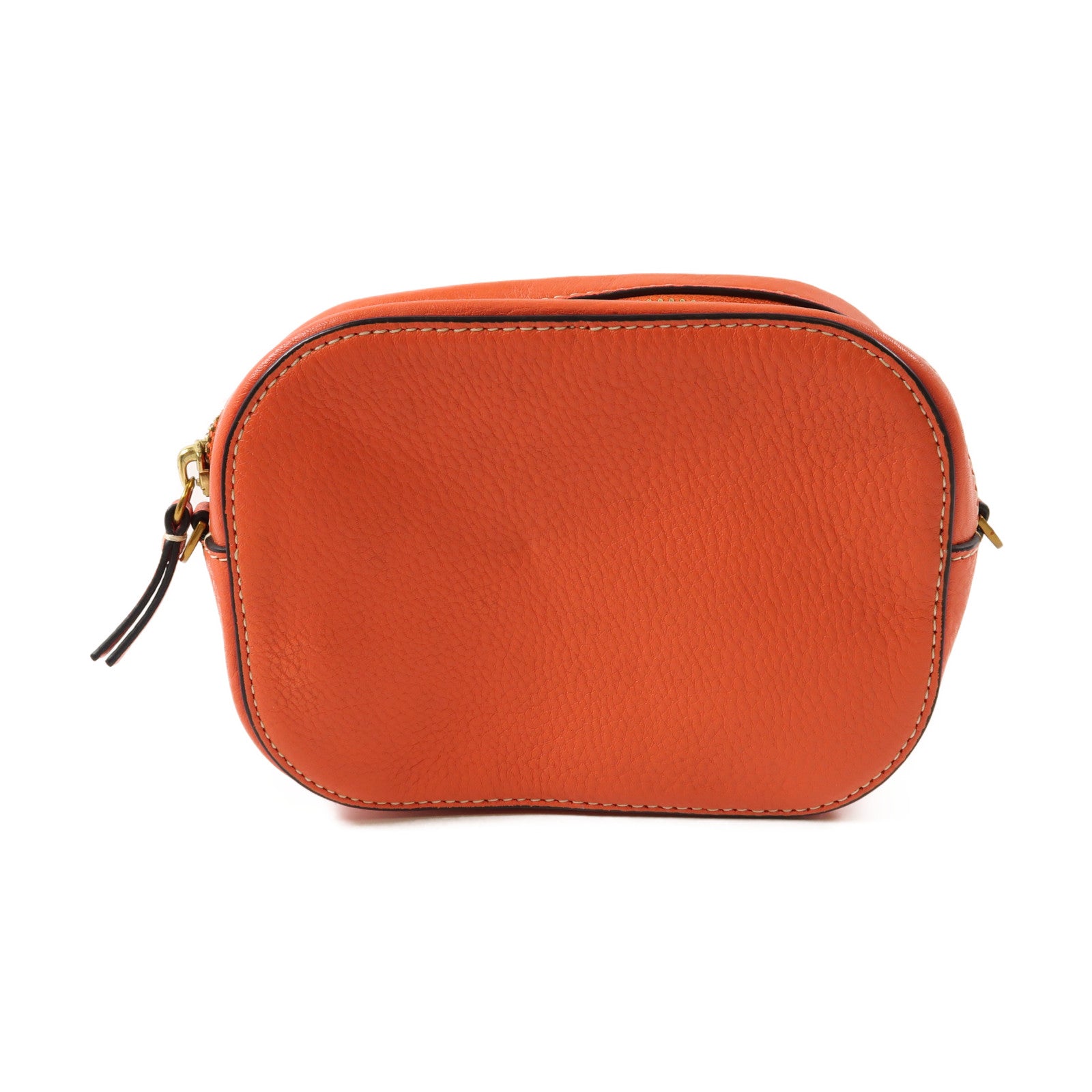Tory Burch 牛皮皮革Shoulder Bag金扣肩背袋橙色