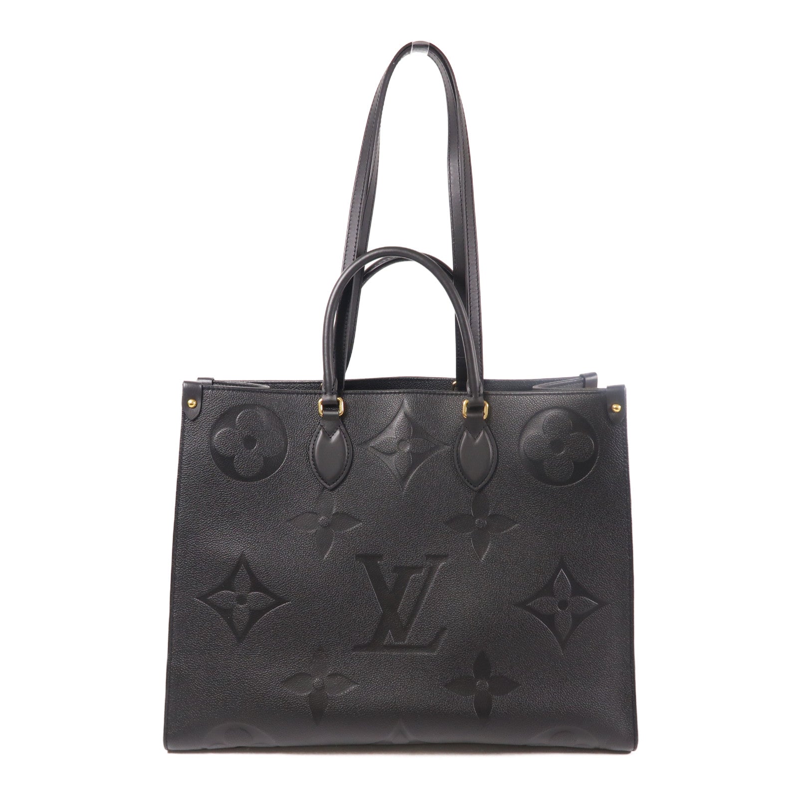 LOUIS VUITTON Monogram Empreinte On The Go GM金扣手挽肩背兩用袋