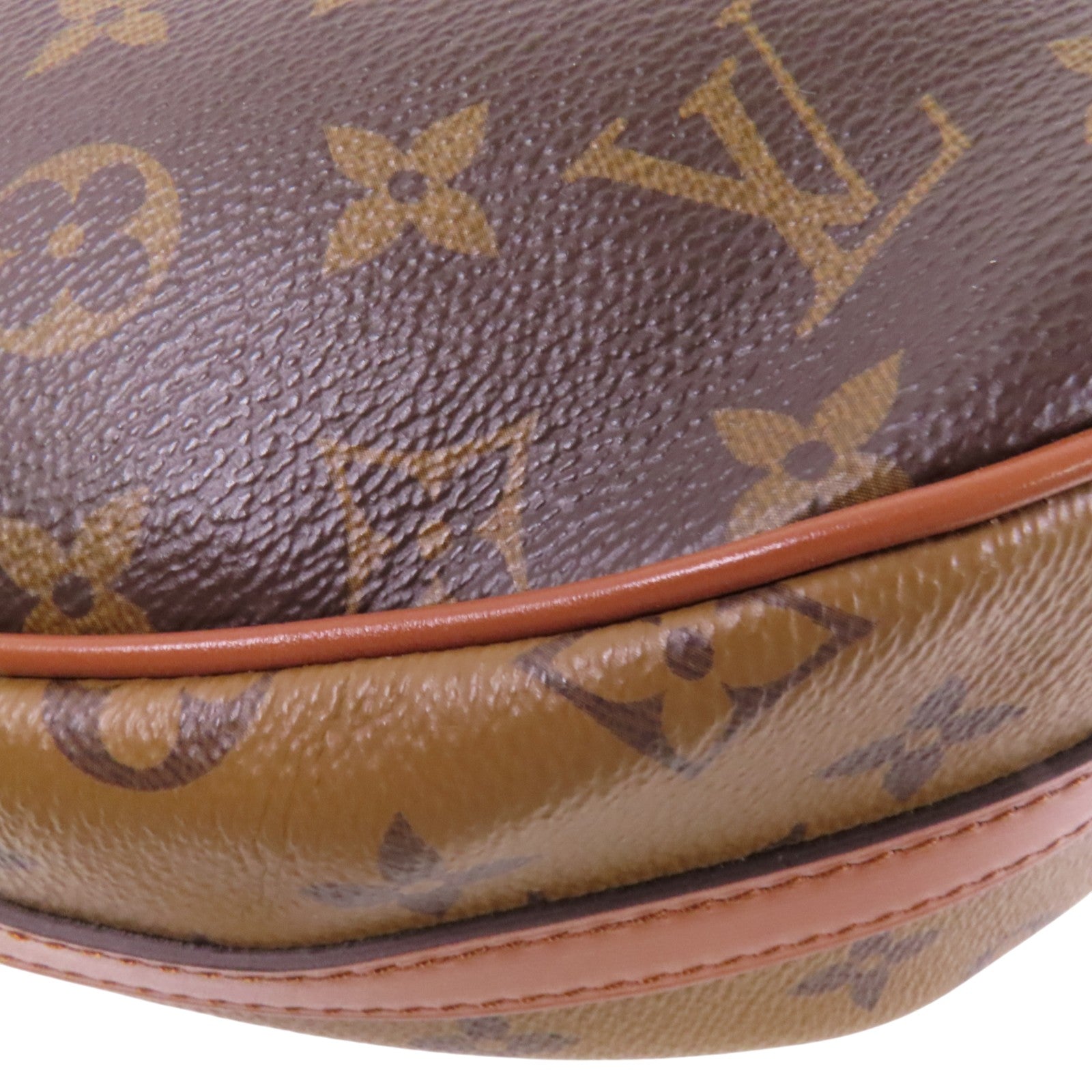 LOUIS VUITTON Monogram Reverse Loop Hobo金扣手挽肩背兩用袋