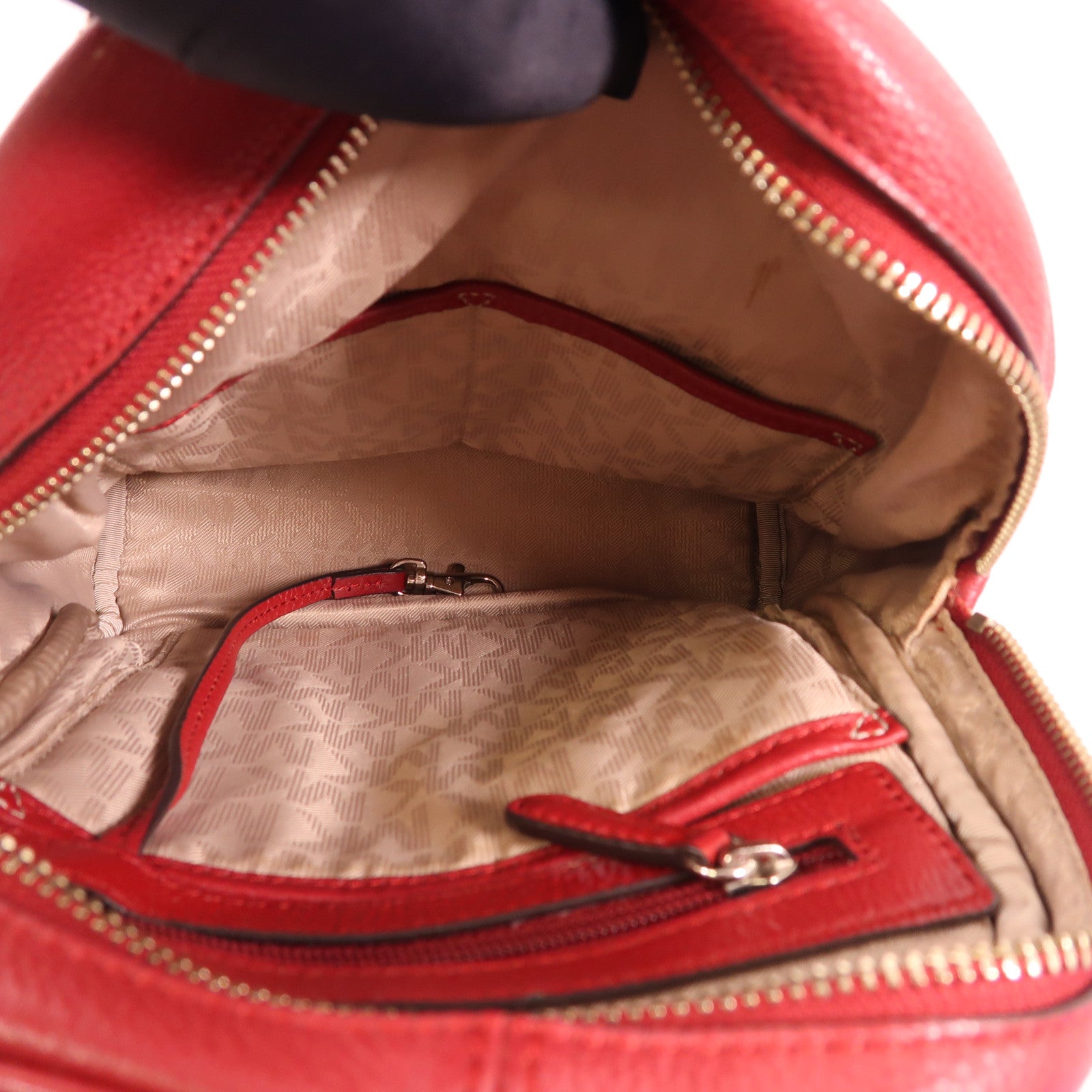 Michael Kors 牛皮皮革Backpack銀扣背包