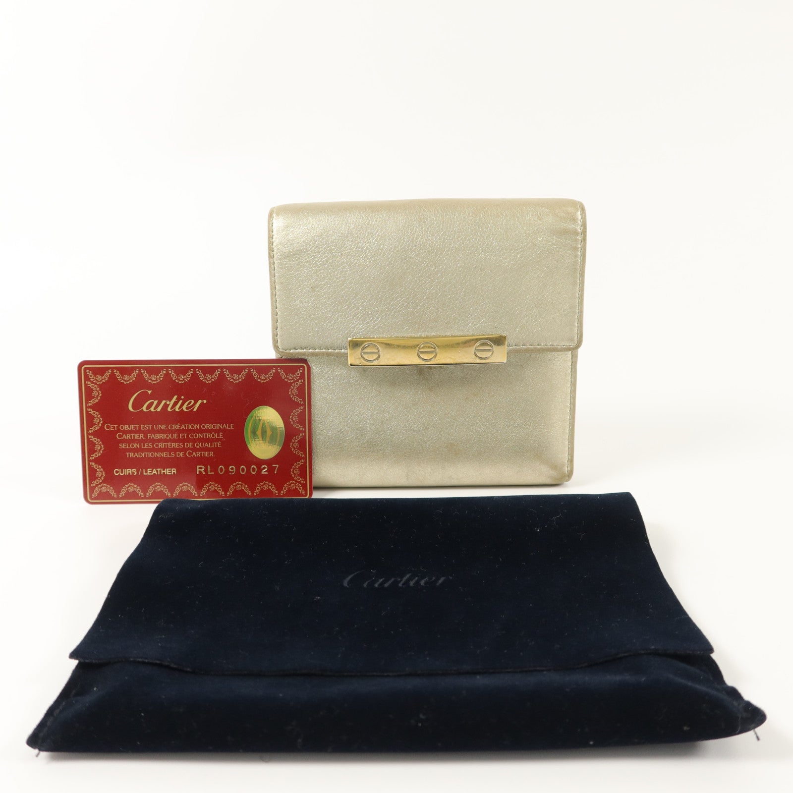 CARTIER 皮革Love Compact Wallet錢包