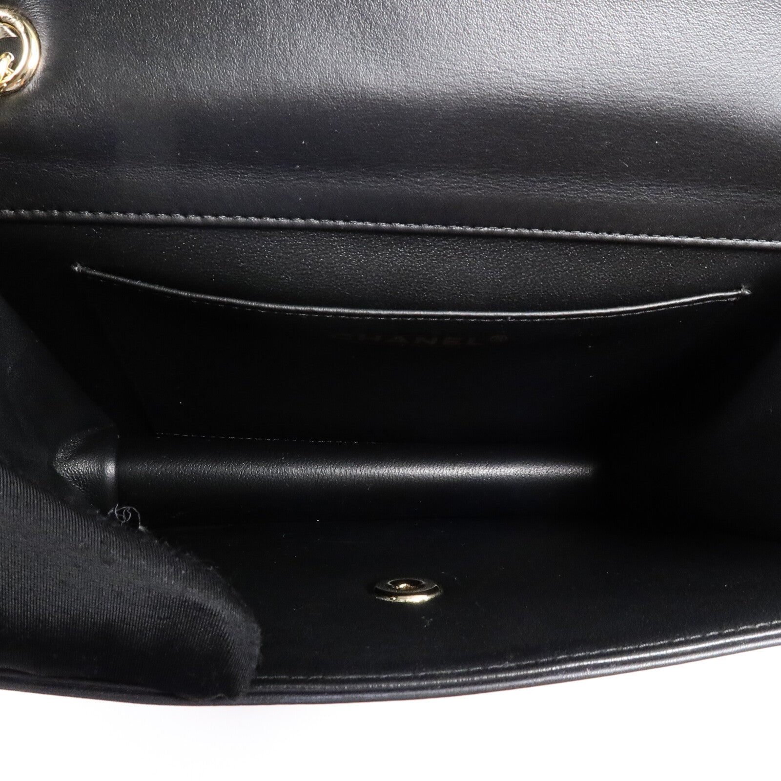 CHANEL 牛皮皮革Square Frame Flap鏈帶肩背袋