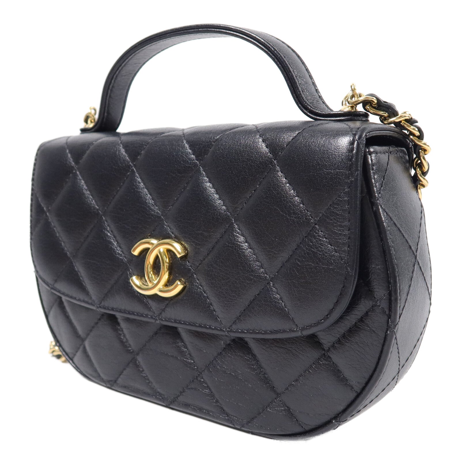 CHANEL 牛皮皮革Chain Shoulder鏈帶肩背袋
