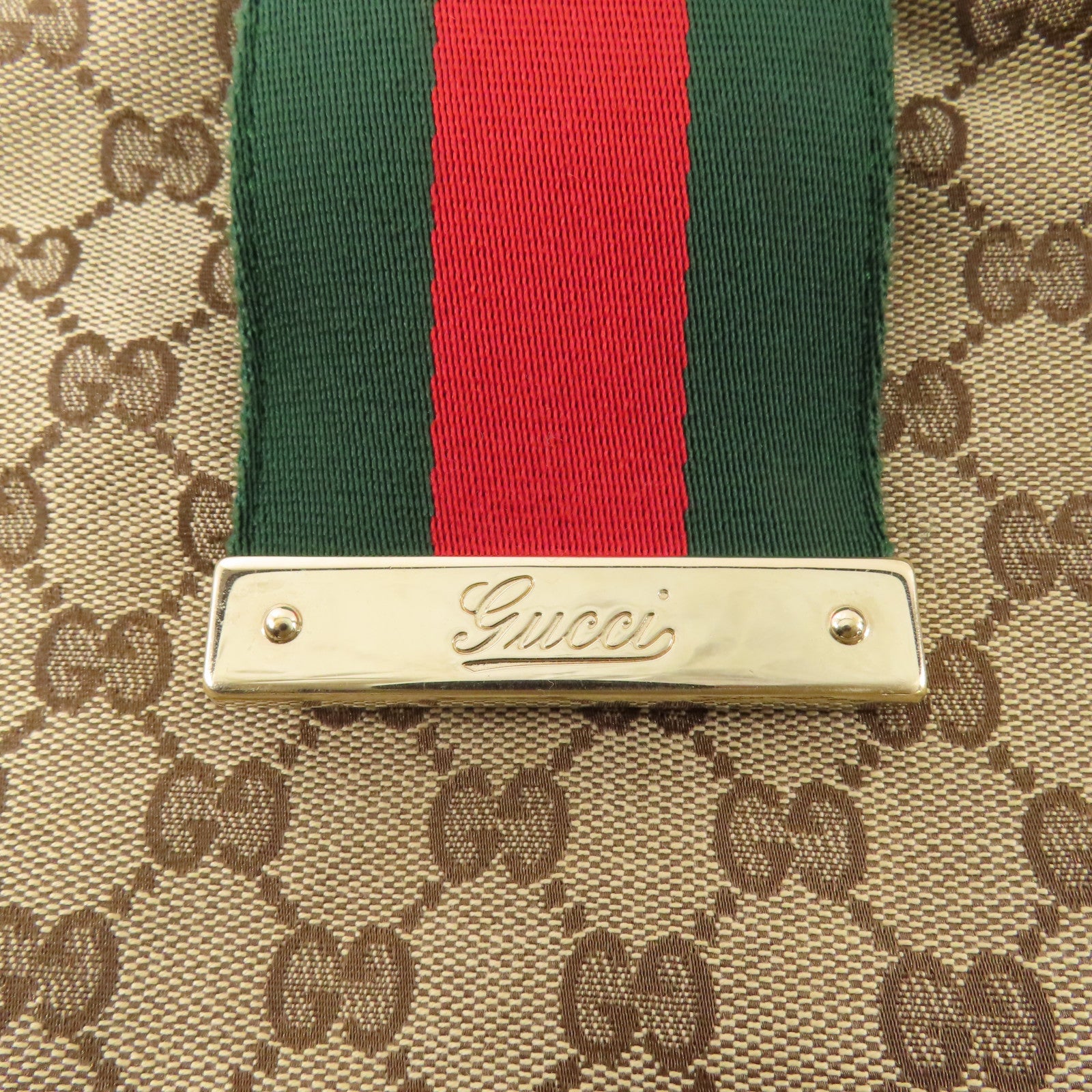 GUCCI 帆布New Web Guccissima金扣肩背袋