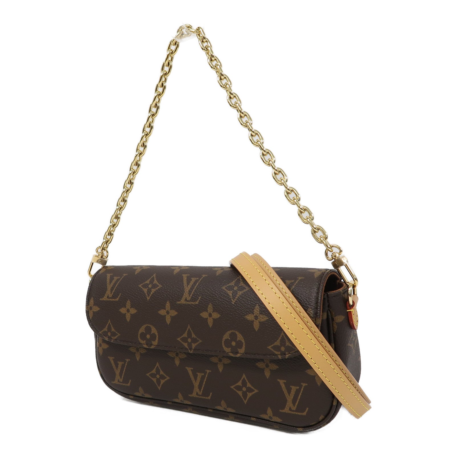 LOUIS VUITTON Monogram Wallet on Chain Ivy金扣肩背袋啡色