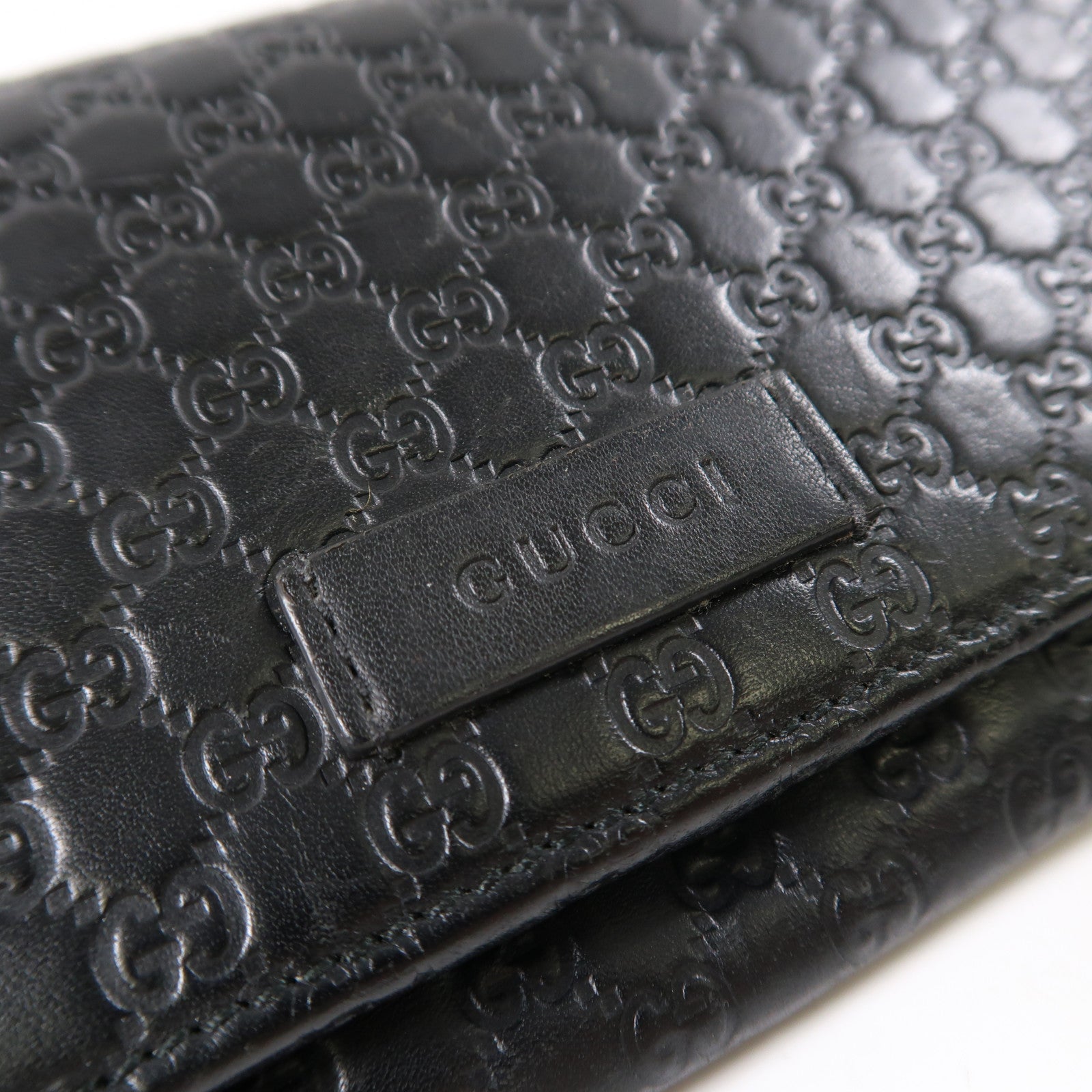 GUCCI 牛皮皮革Long Wallet長錢包黑色