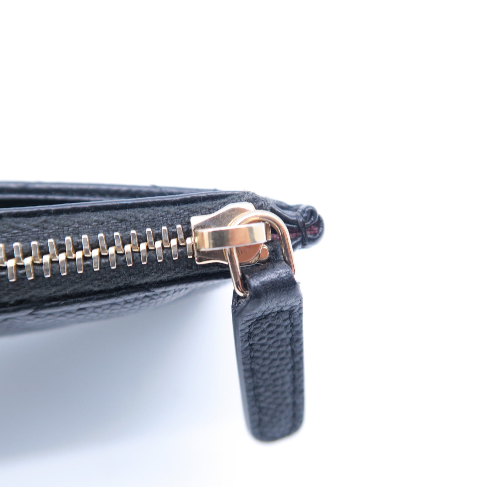 CHANEL 菱格Caviar皮革Wallet金扣長錢包黑色