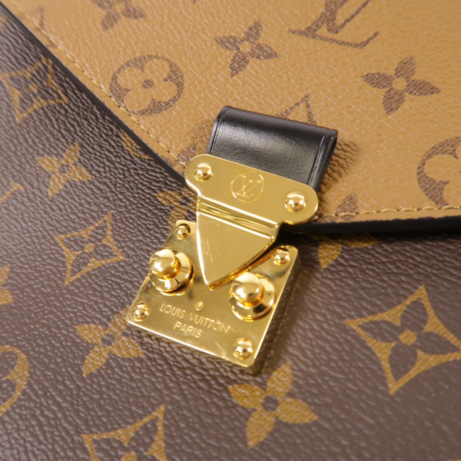 LOUIS VUITTON Monogram Reverse Pochette Metis金扣手挽肩背兩用袋