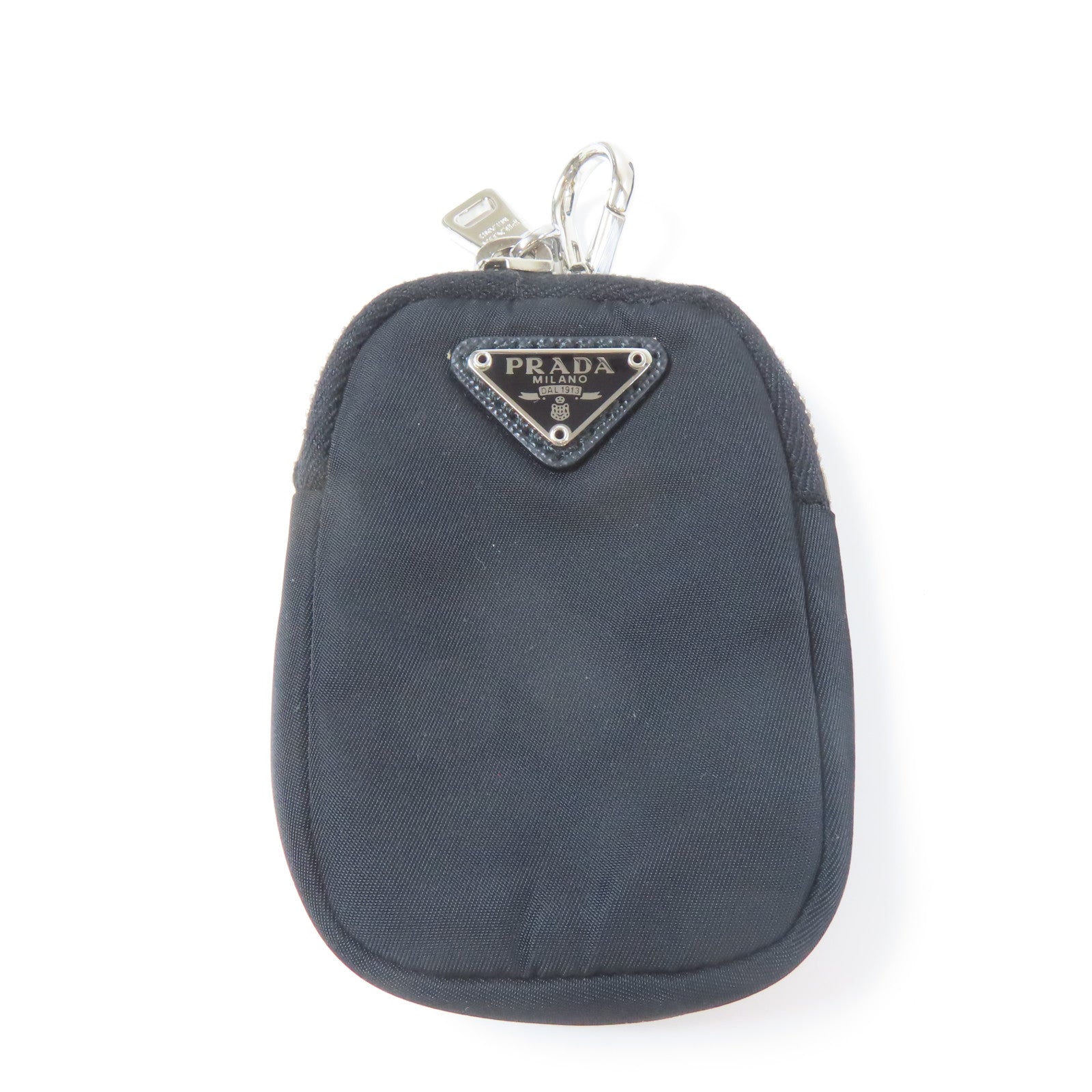 PRADA 尼龍Re-Edition2005銀扣手挽肩背兩用袋黑色