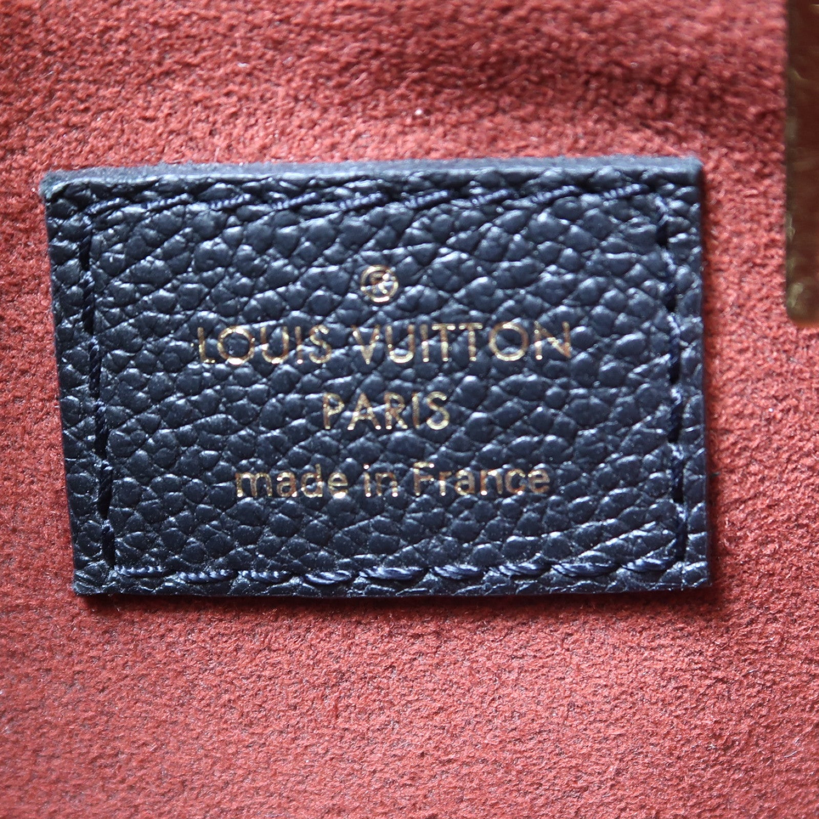 LOUIS VUITTON Monogram Empreinte On The Go金扣手挽肩背兩用袋黑色/米色