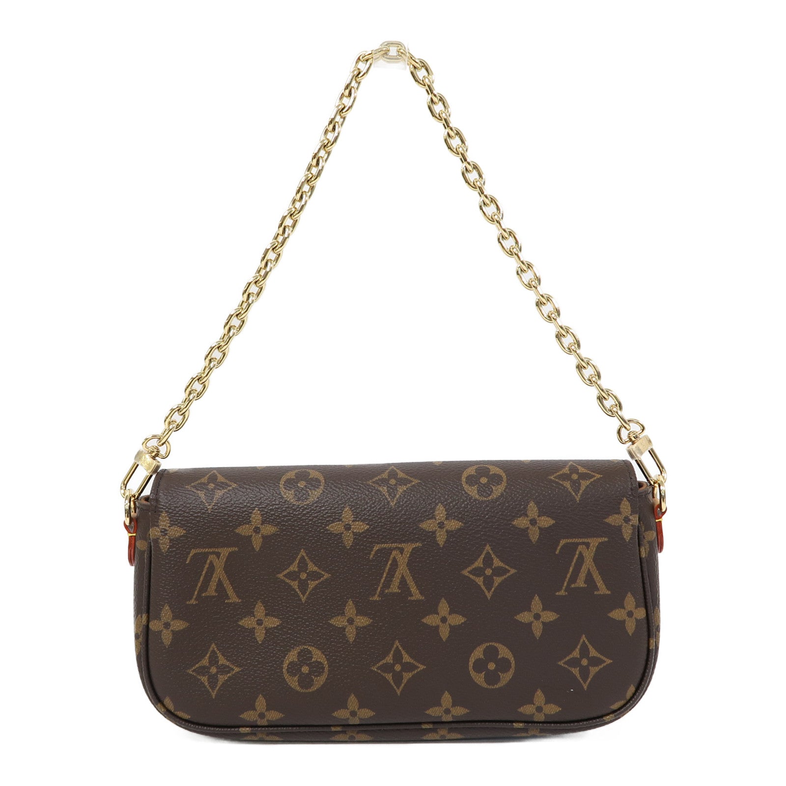 LOUIS VUITTON Monogram Wallet on Chain Ivy金扣肩背袋啡色