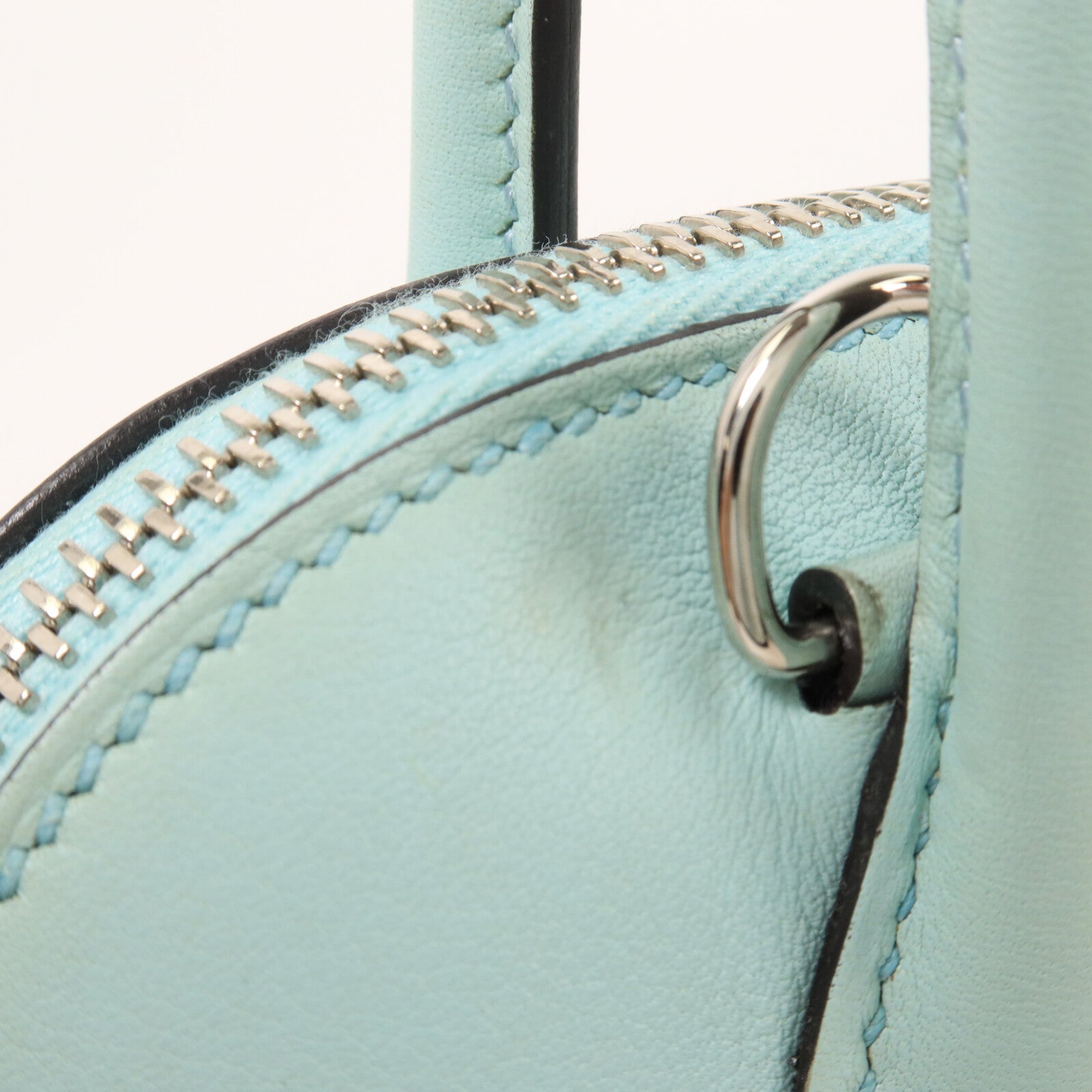 HERMES Swift皮革Bolide 27手挽肩背兩用袋Bleu Zephyr