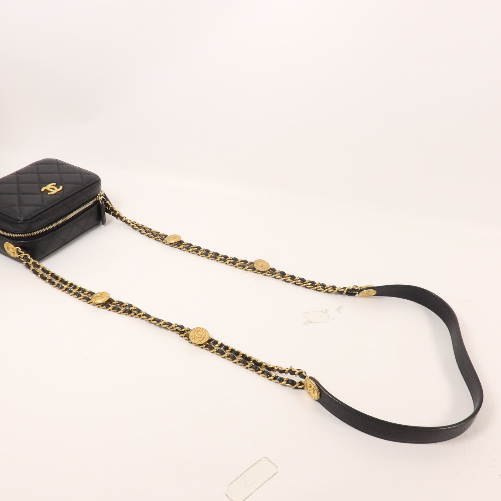 CHANEL 牛皮皮革Camera Bag鏈帶肩背袋