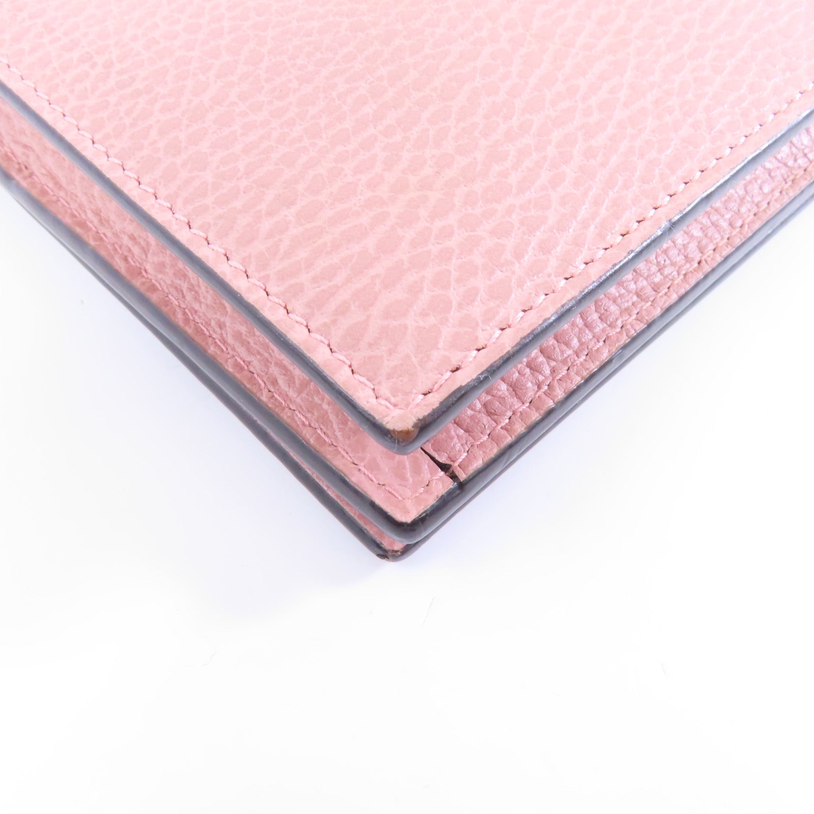 GUCCI 【激減優惠】牛皮皮革Chain Shoulder金扣鏈帶肩背袋粉紅色