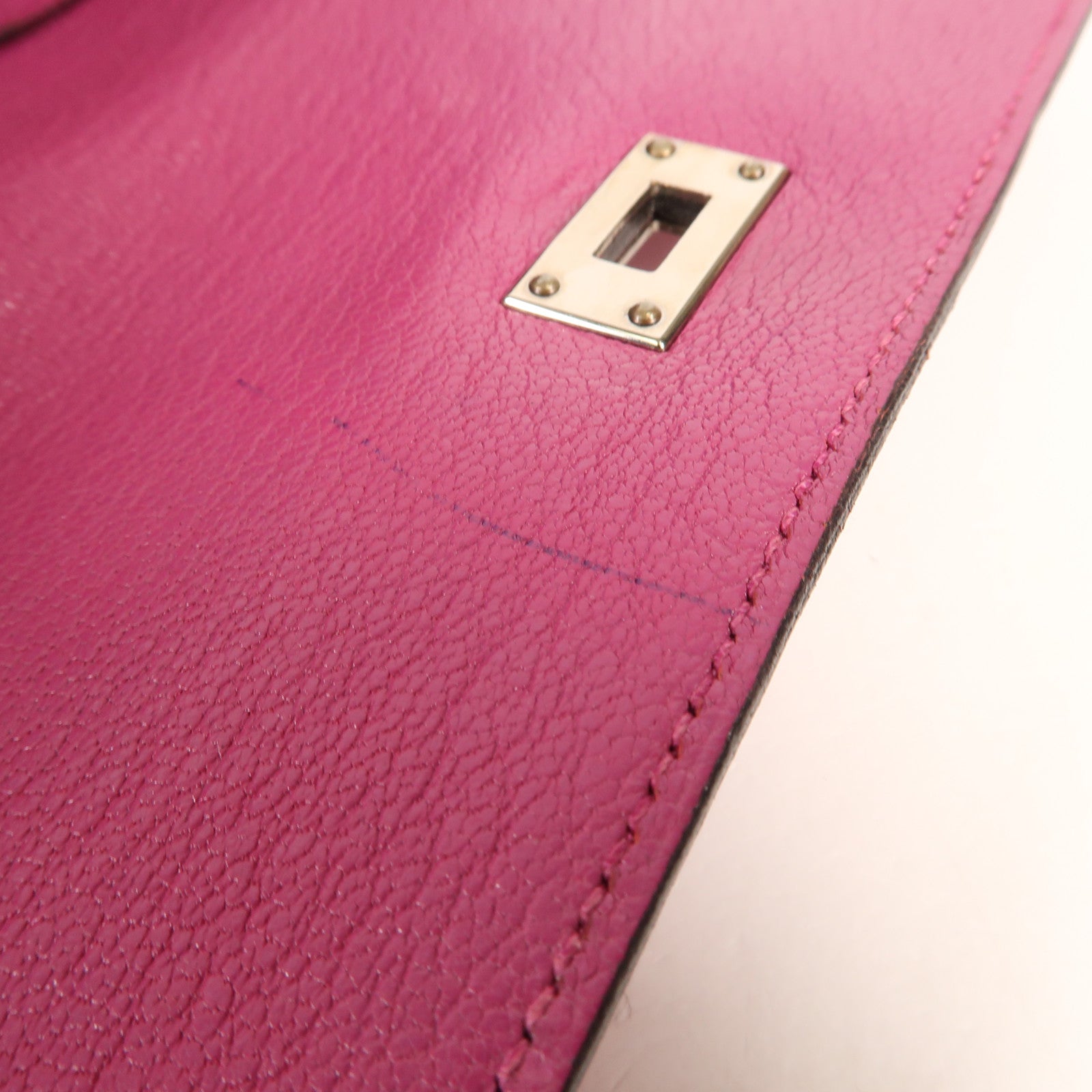 HERMES Togo皮革Kelly Wallet銀扣長錢包