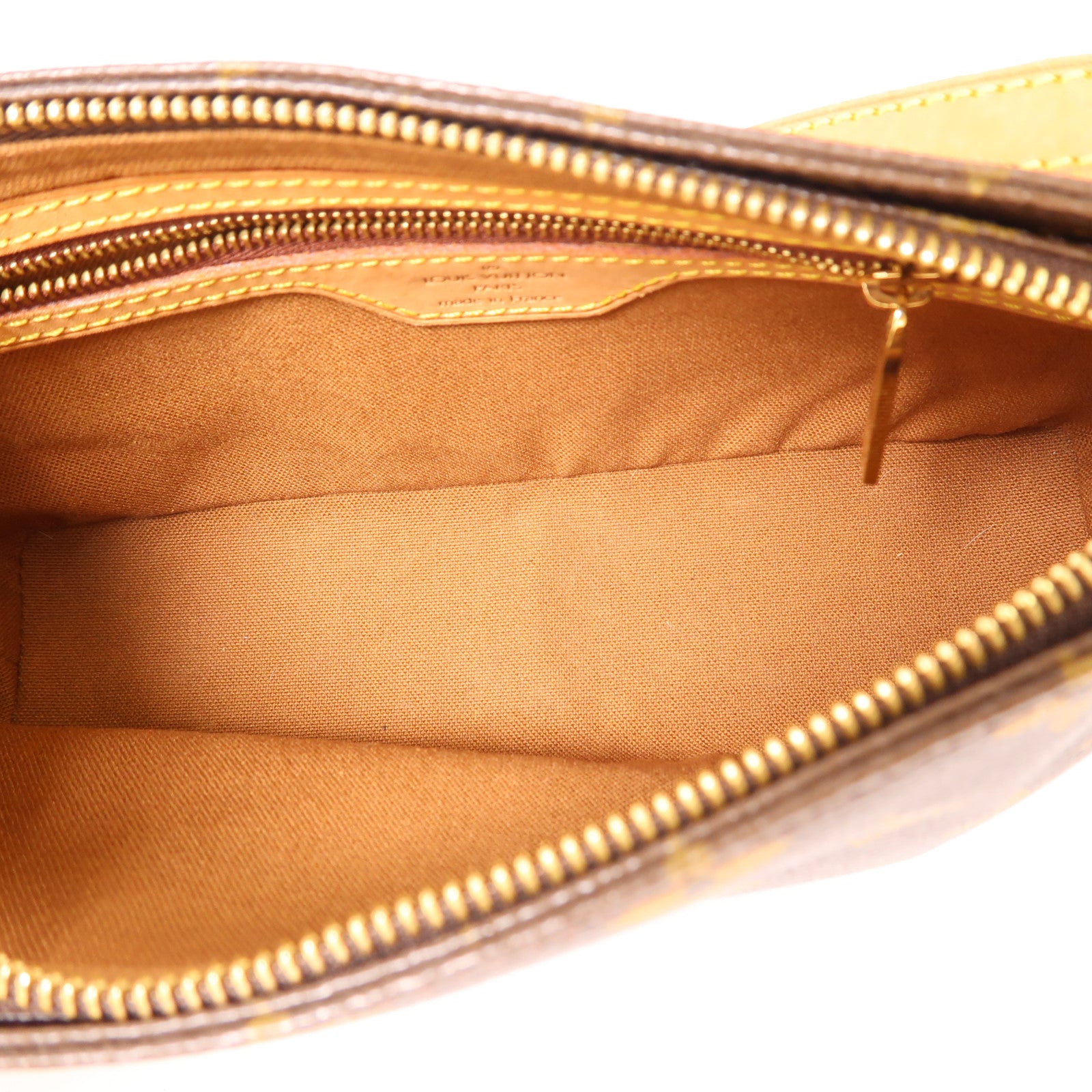 LOUIS VUITTON Monogram Trotteur金扣肩背袋棕色