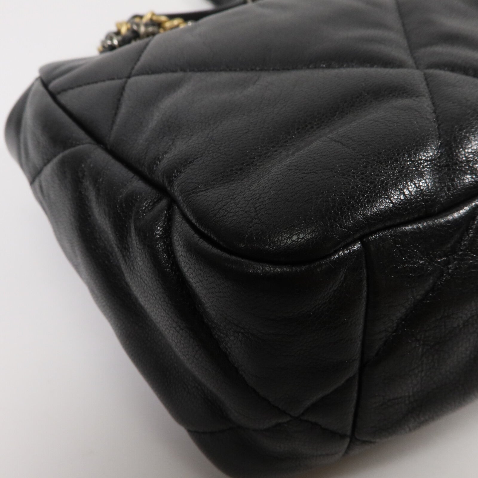 CHANEL 羊皮皮革C19 Small手挽肩背兩用袋