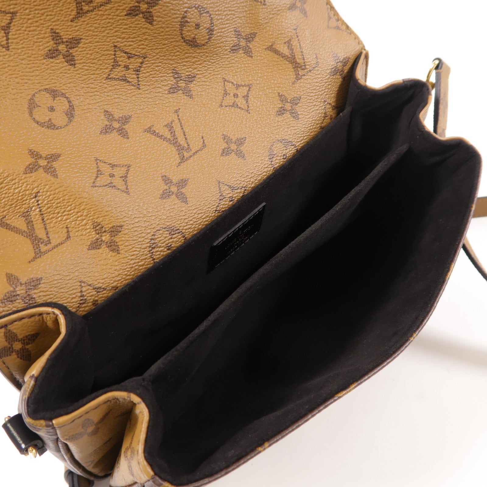 LOUIS VUITTON Monogram Reverse Pochette Metis金扣手挽肩背兩用袋