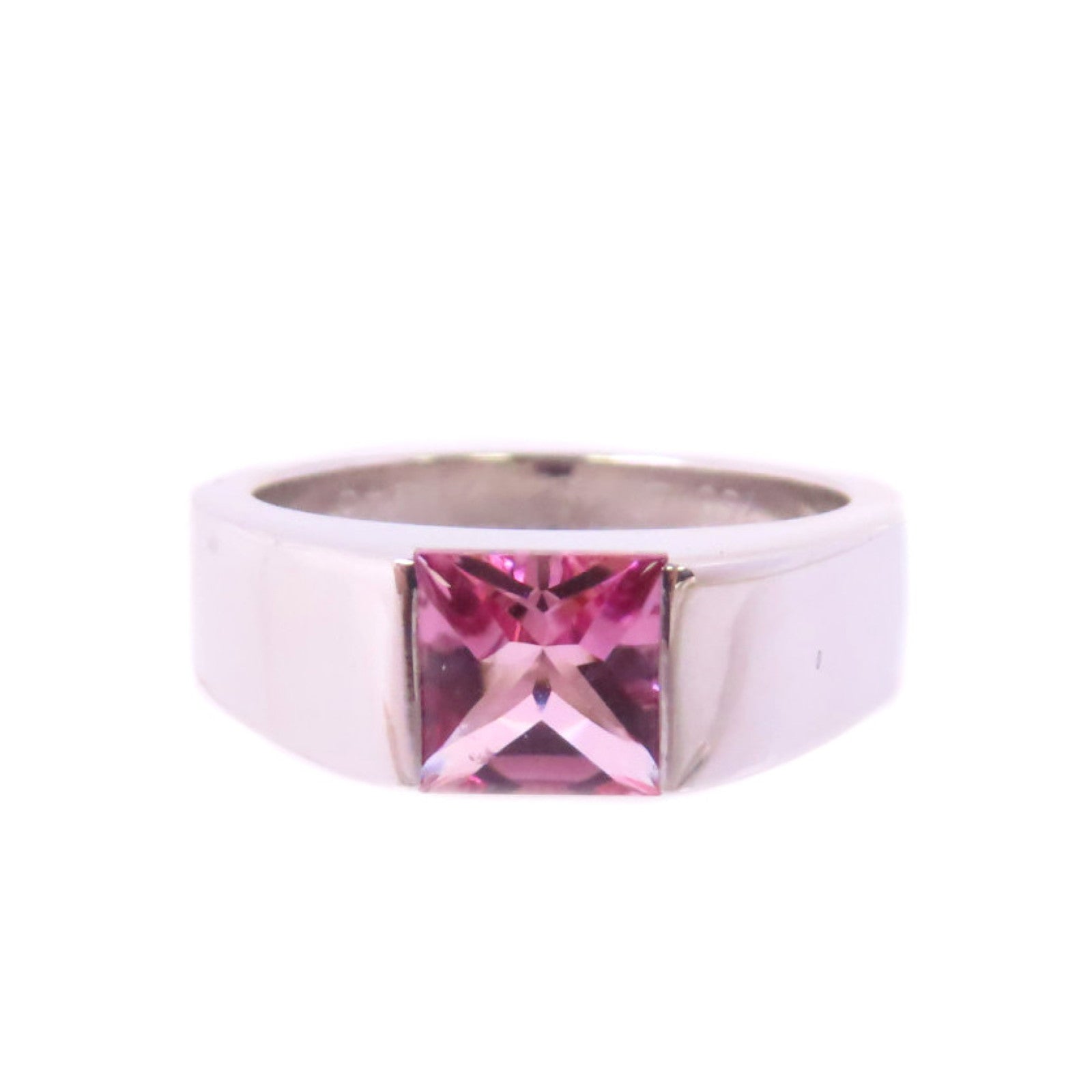 CARTIER 18K白金/電氣石Tourmaline Ring戒指#51/US#5.75