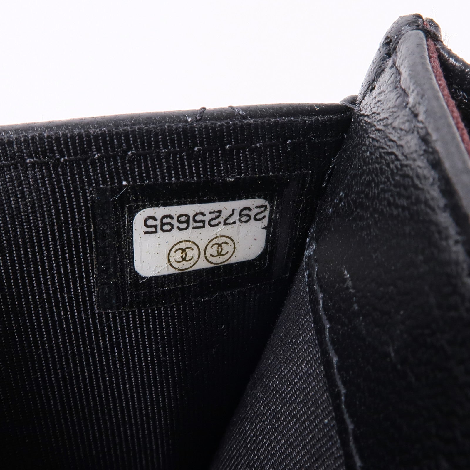 CHANEL 羊皮皮革Card Case金扣卡片套黑色
