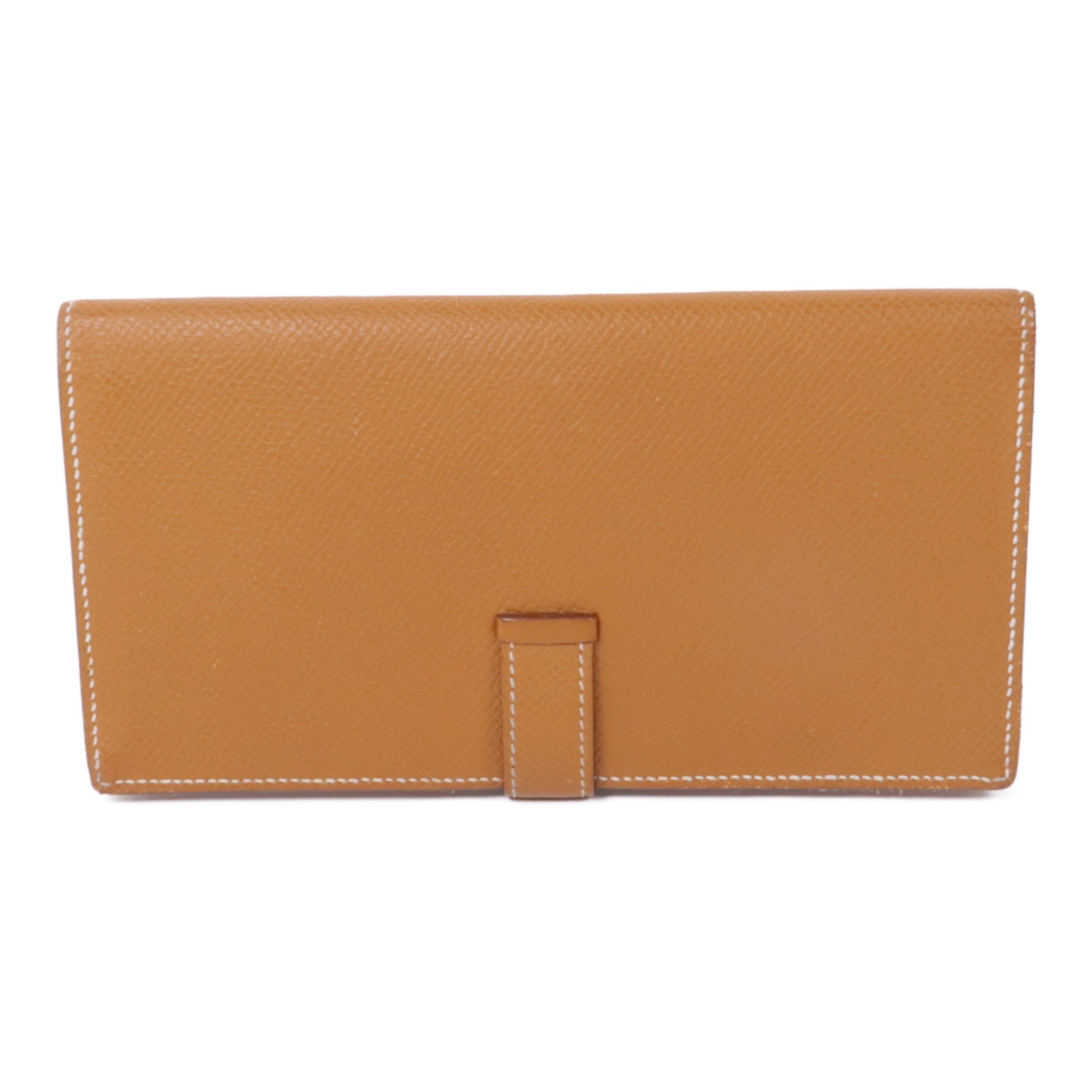 HERMES Epsom皮革Bearn Wallet銀扣長錢包Gold