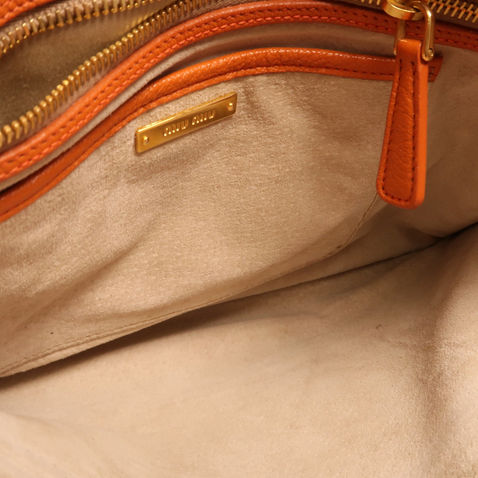 Miu Miu 牛皮皮革2 Way Shoulder金扣手挽肩背兩用袋