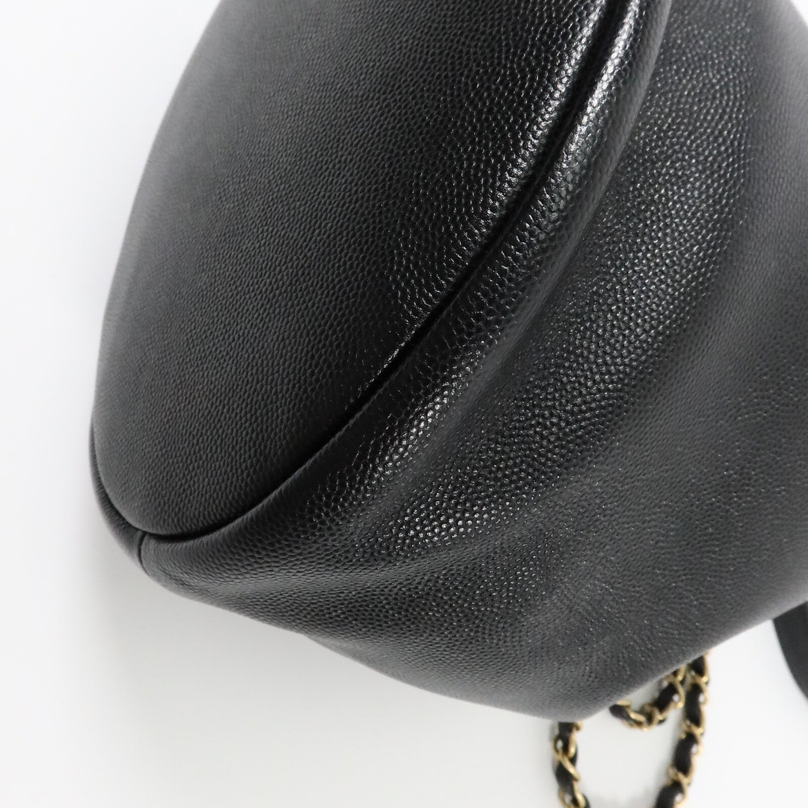CHANEL 牛皮皮革Drawstring Bucket鏈帶肩背袋