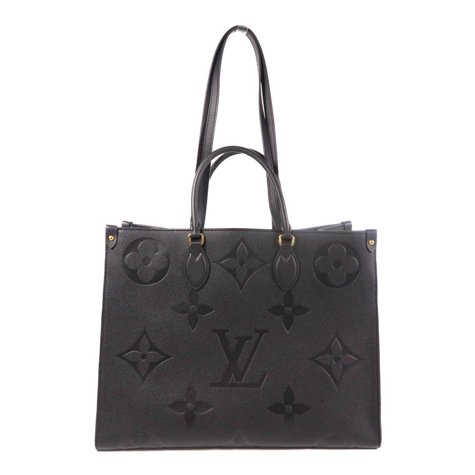 LOUIS VUITTON Monogram Empreinte On The Go GM金扣手挽肩背兩用袋