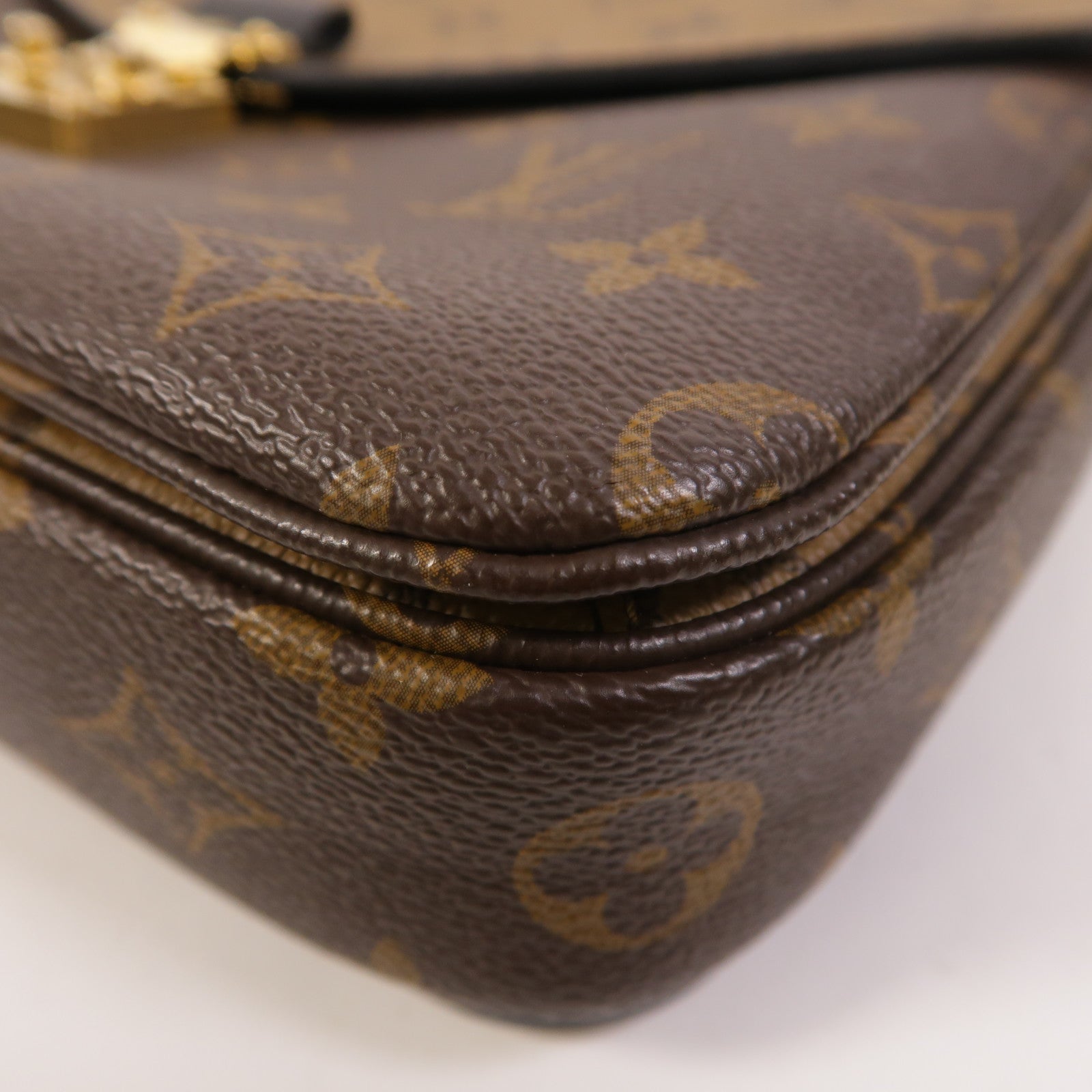 LOUIS VUITTON Monogram Reverse Pochette Metis金扣手挽肩背兩用袋