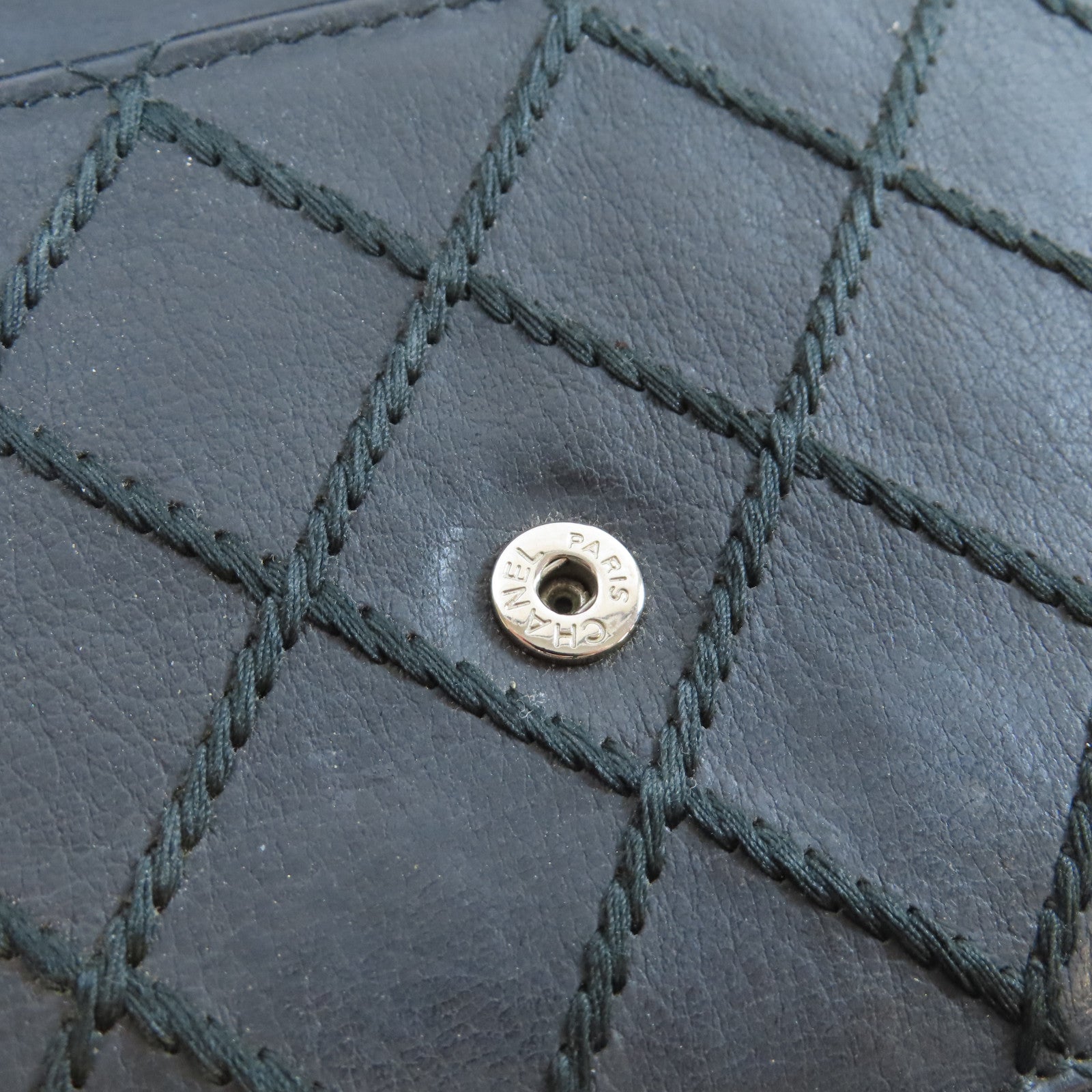 CHANEL 【激減優惠】菱格羊皮皮革WOC Chain Shoulder Bag銀扣鏈帶肩背袋黑色