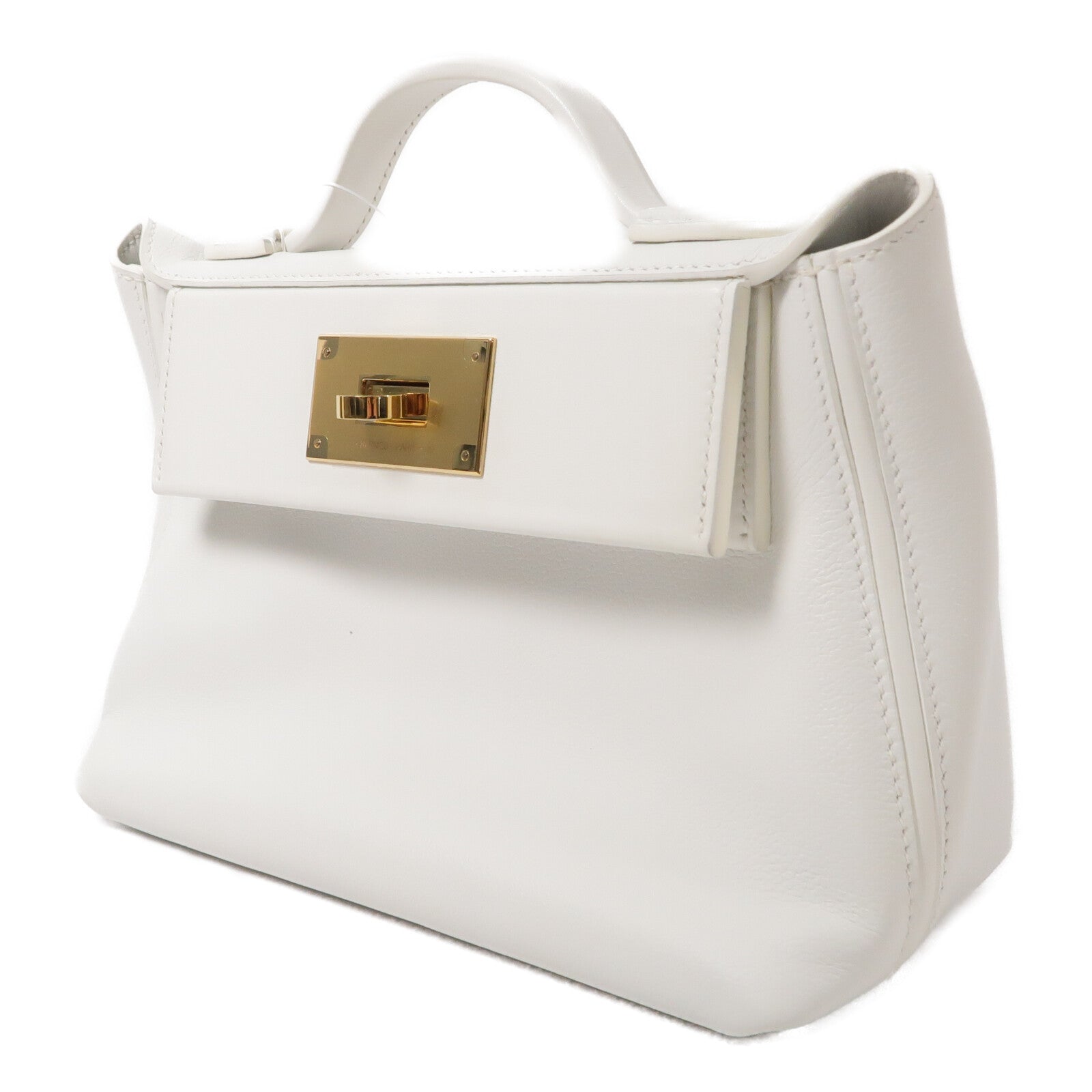 HERMES Evercolor皮革24/24 Mini手挽肩背兩用袋Craie