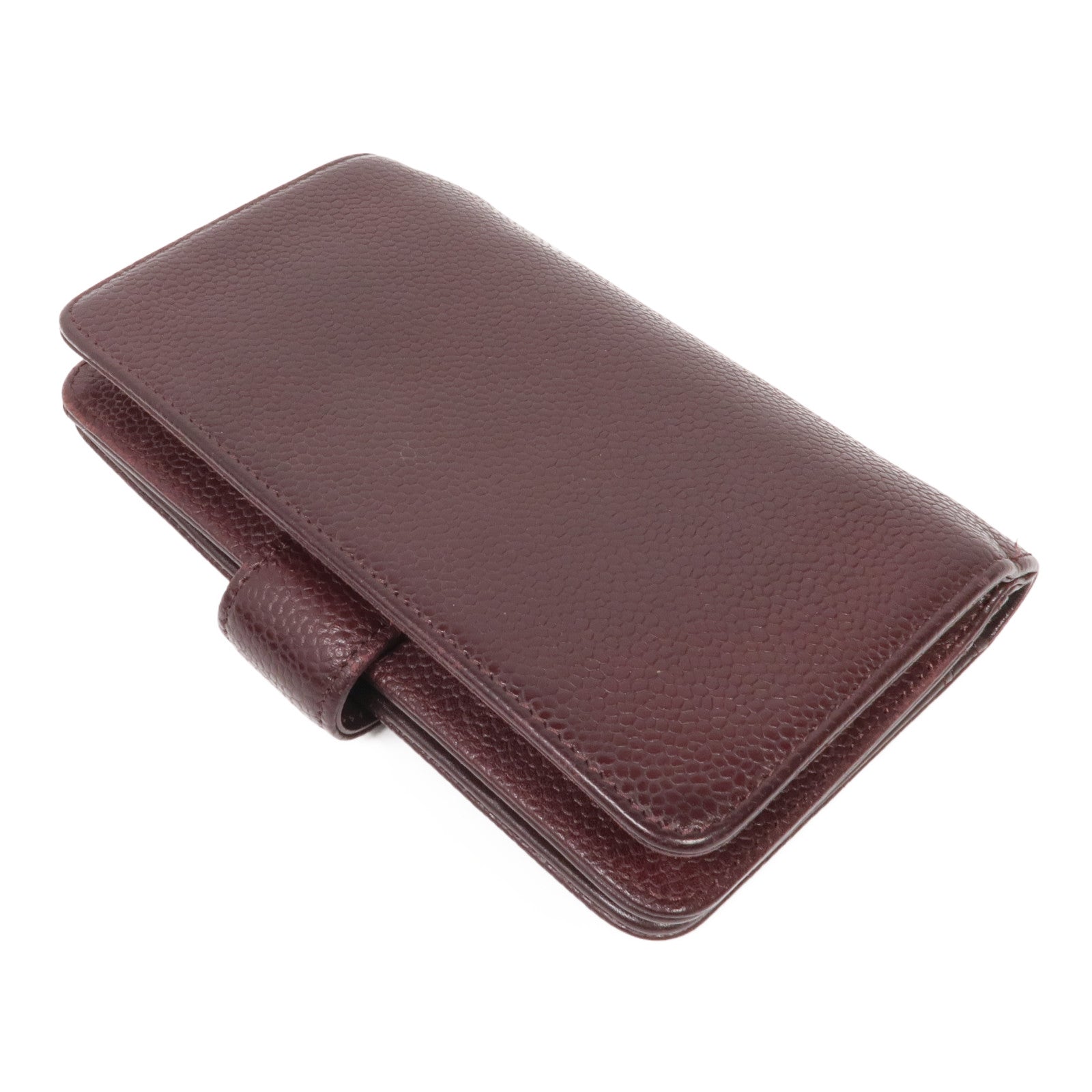 CHANEL 牛皮皮革Wallet銀扣錢包