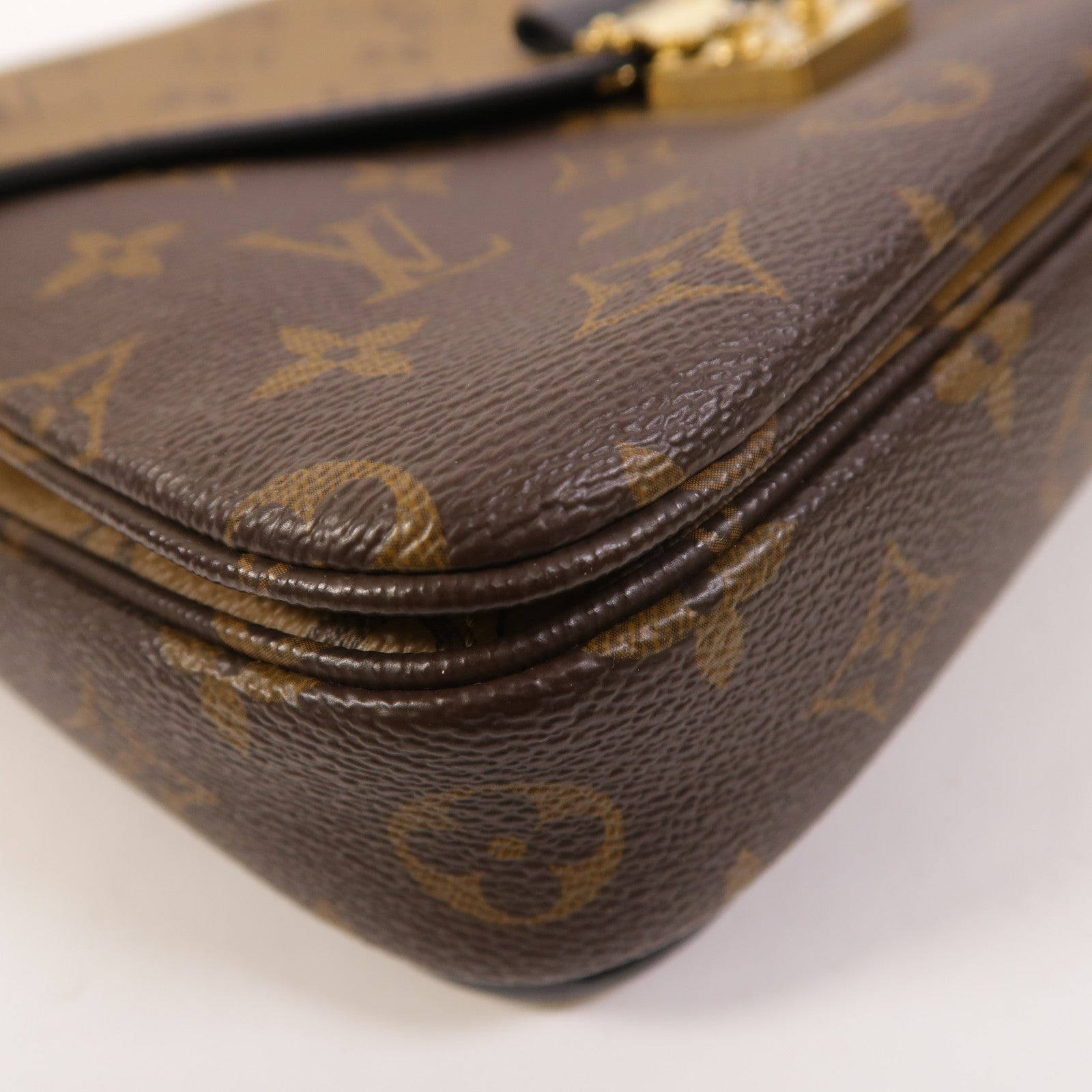 LOUIS VUITTON Monogram Reverse Pochette Metis金扣手挽肩背兩用袋