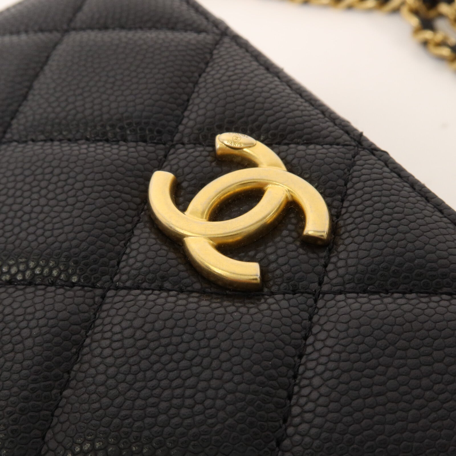 CHANEL 牛皮皮革Camera Bag鏈帶肩背袋