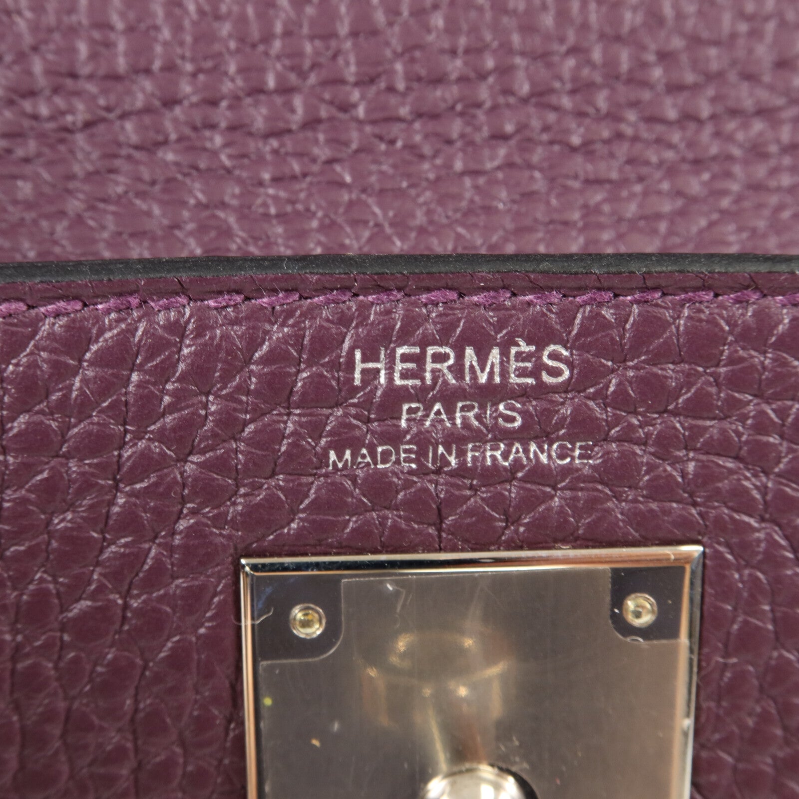 HERMES Togo皮革Kelly 28手挽肩背兩用袋Cassis