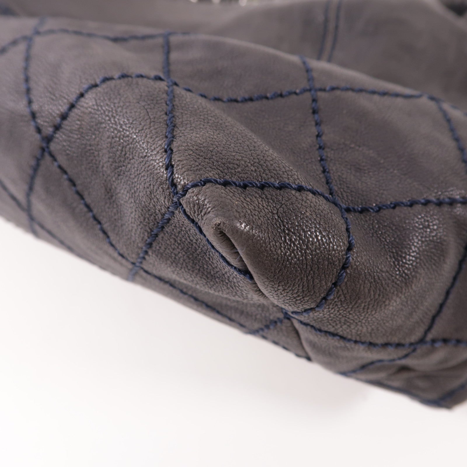 CHANEL 牛皮皮革Chain Shoulder銀扣鏈帶肩背袋