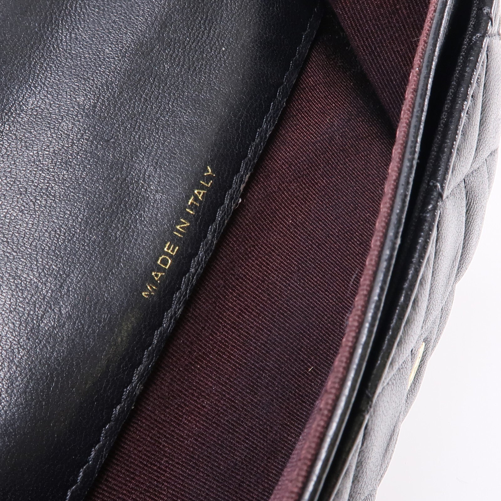 CHANEL 羊皮皮革Card Case金扣卡片套黑色