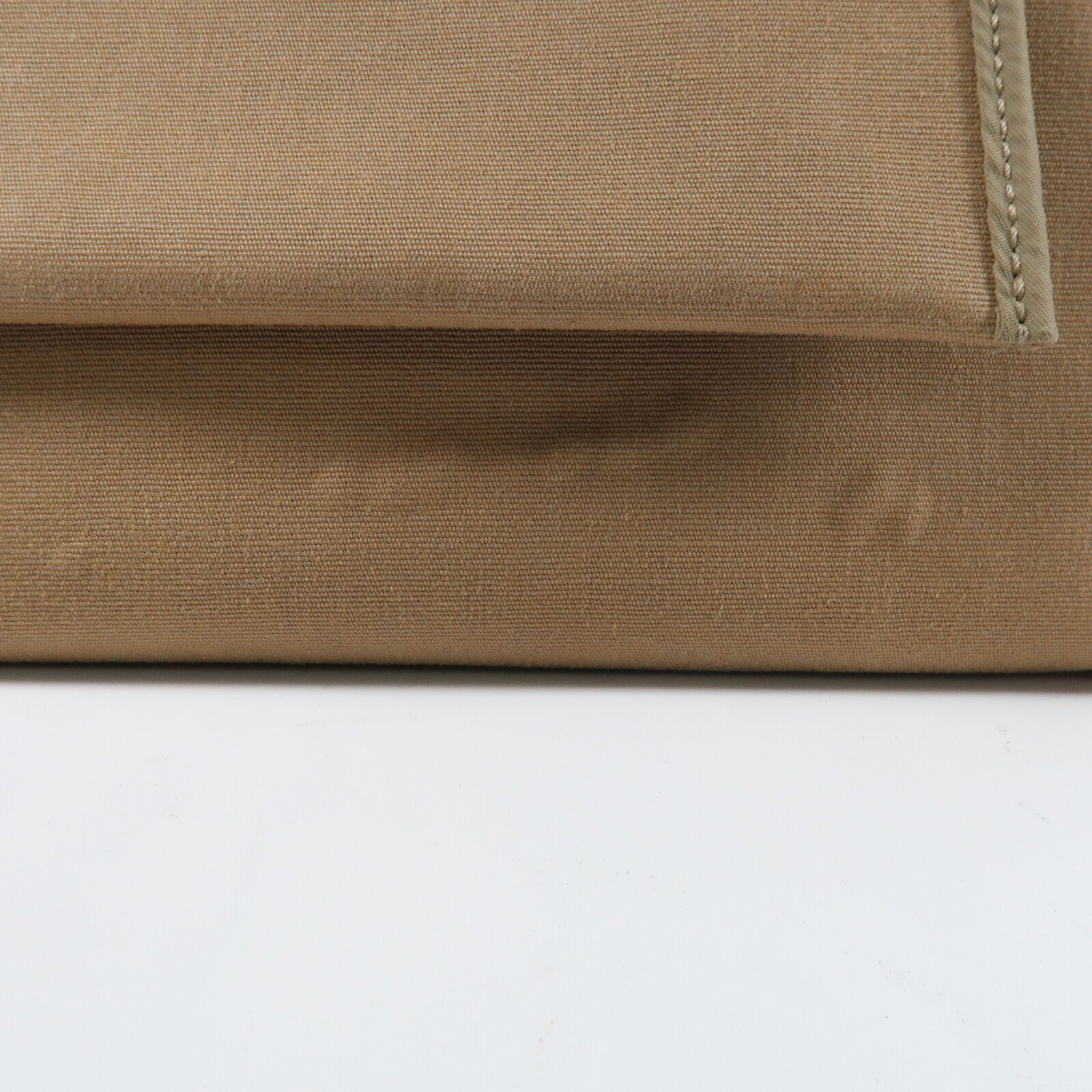 HERMES 帆布/牛皮皮革Herbag PM銀扣手挽肩背兩用袋Etoupe