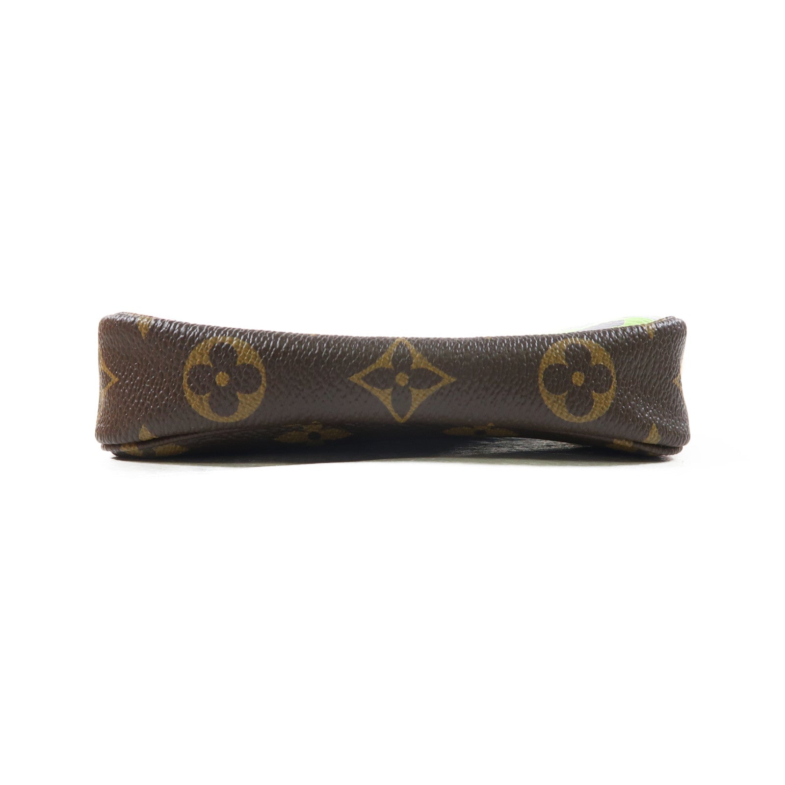 LOUIS VUITTON Monogram Mini Pochette Accessoires金扣手挽袋啡色/彩色