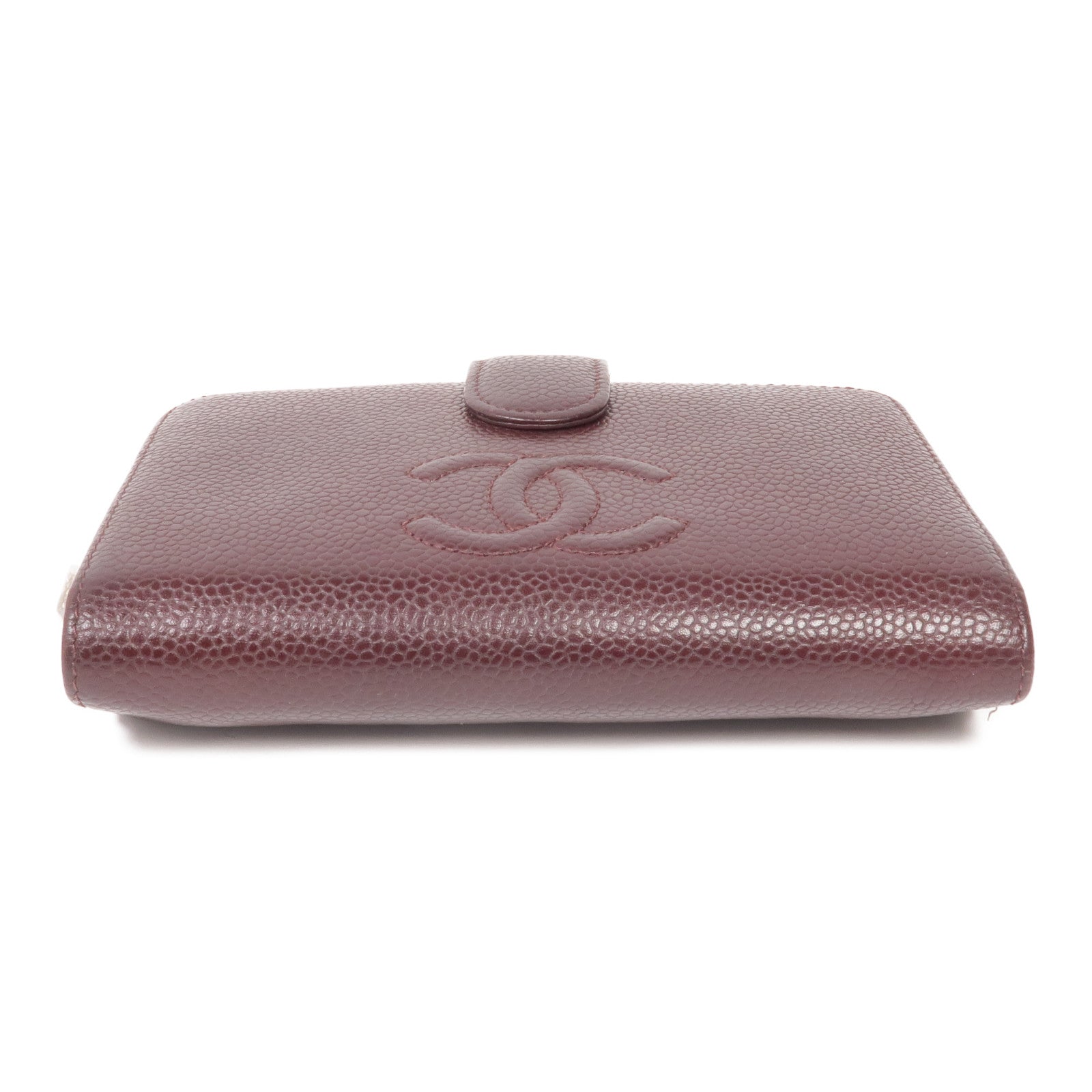 CHANEL 牛皮皮革Wallet銀扣錢包