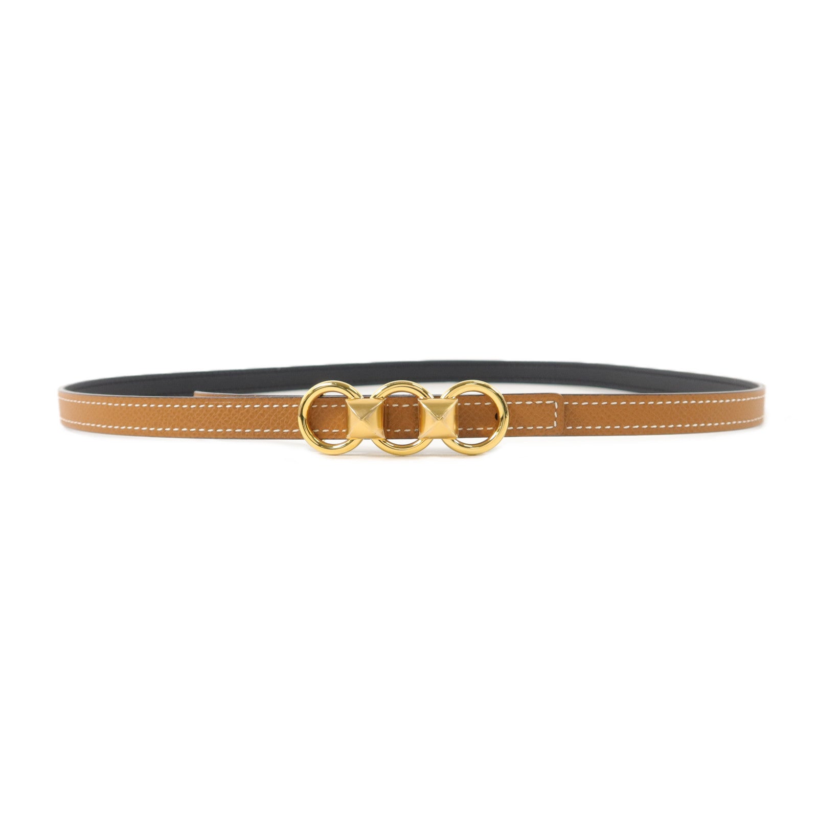 HERMES 【激減優惠】Epsom皮革Belt皮帶Gold