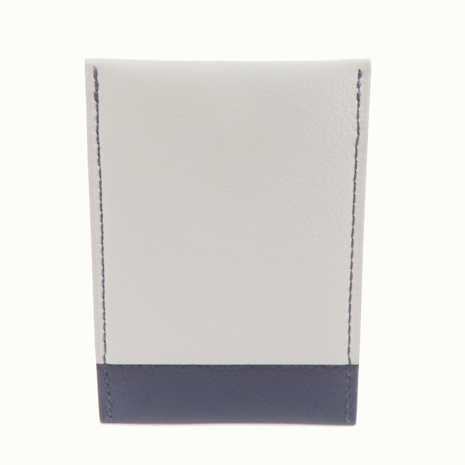 HERMES Clemence皮革Card Case卡片套藍色/灰色