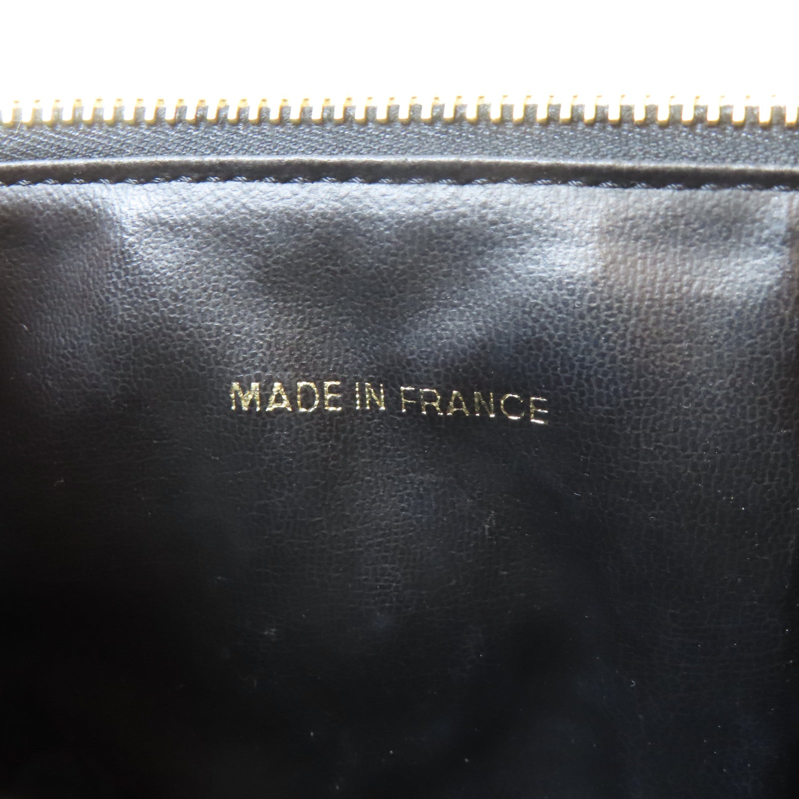 CHANEL Caviar皮革Vintage Vanity Case金扣手挽袋黑色