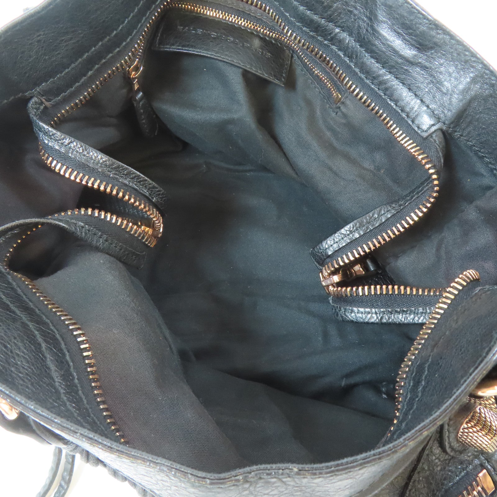BALENCIAGA 牛皮皮革Giant City金扣手挽肩背兩用袋黑色