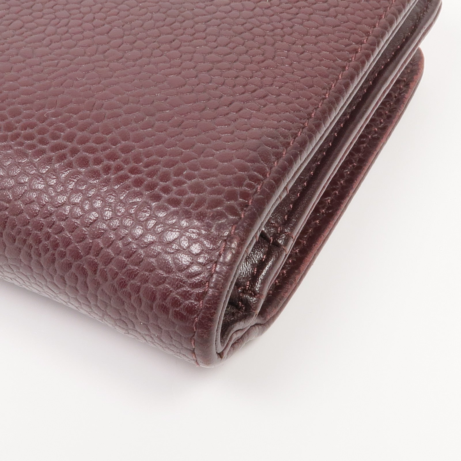 CHANEL 牛皮皮革Wallet銀扣錢包