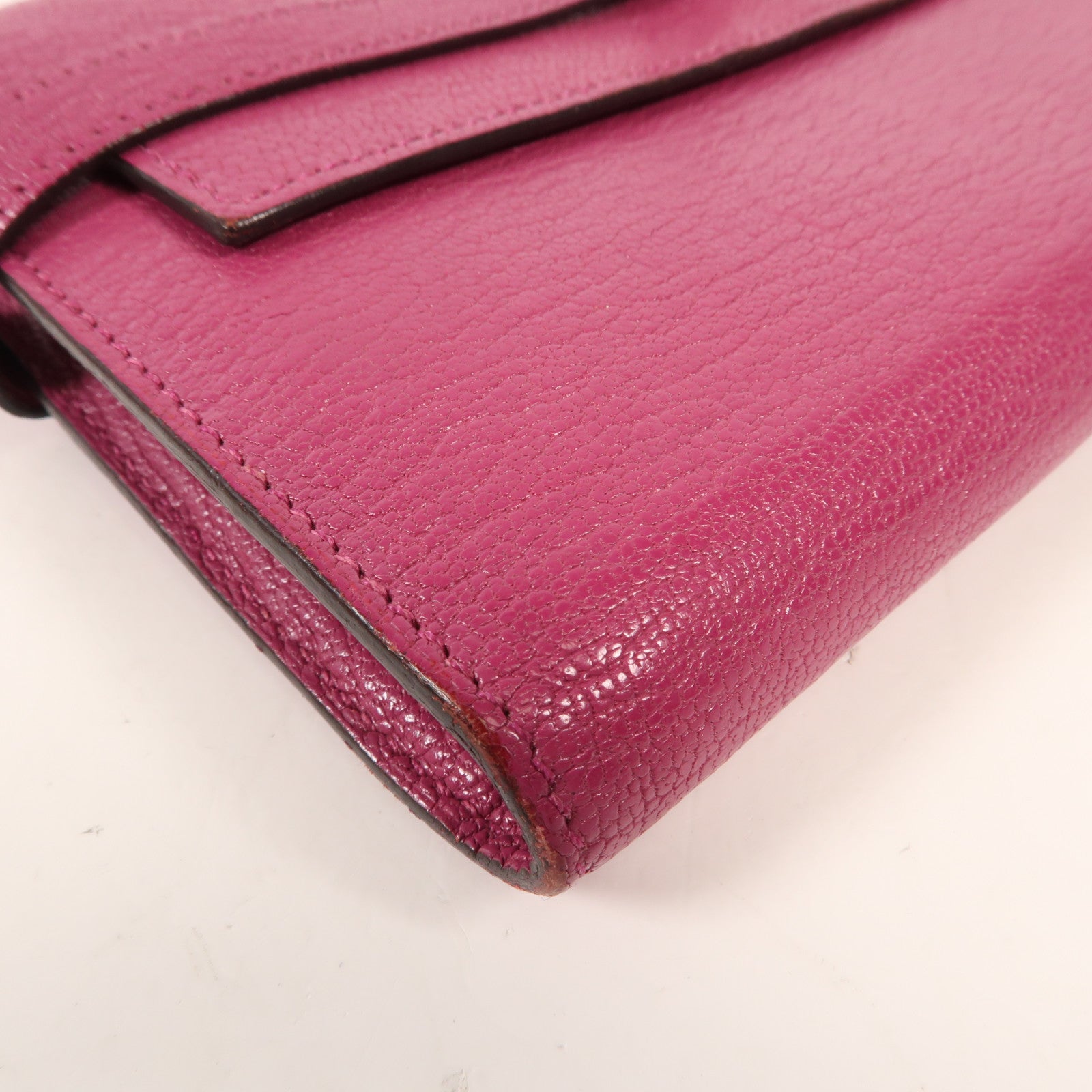 HERMES Togo皮革Kelly Wallet銀扣長錢包