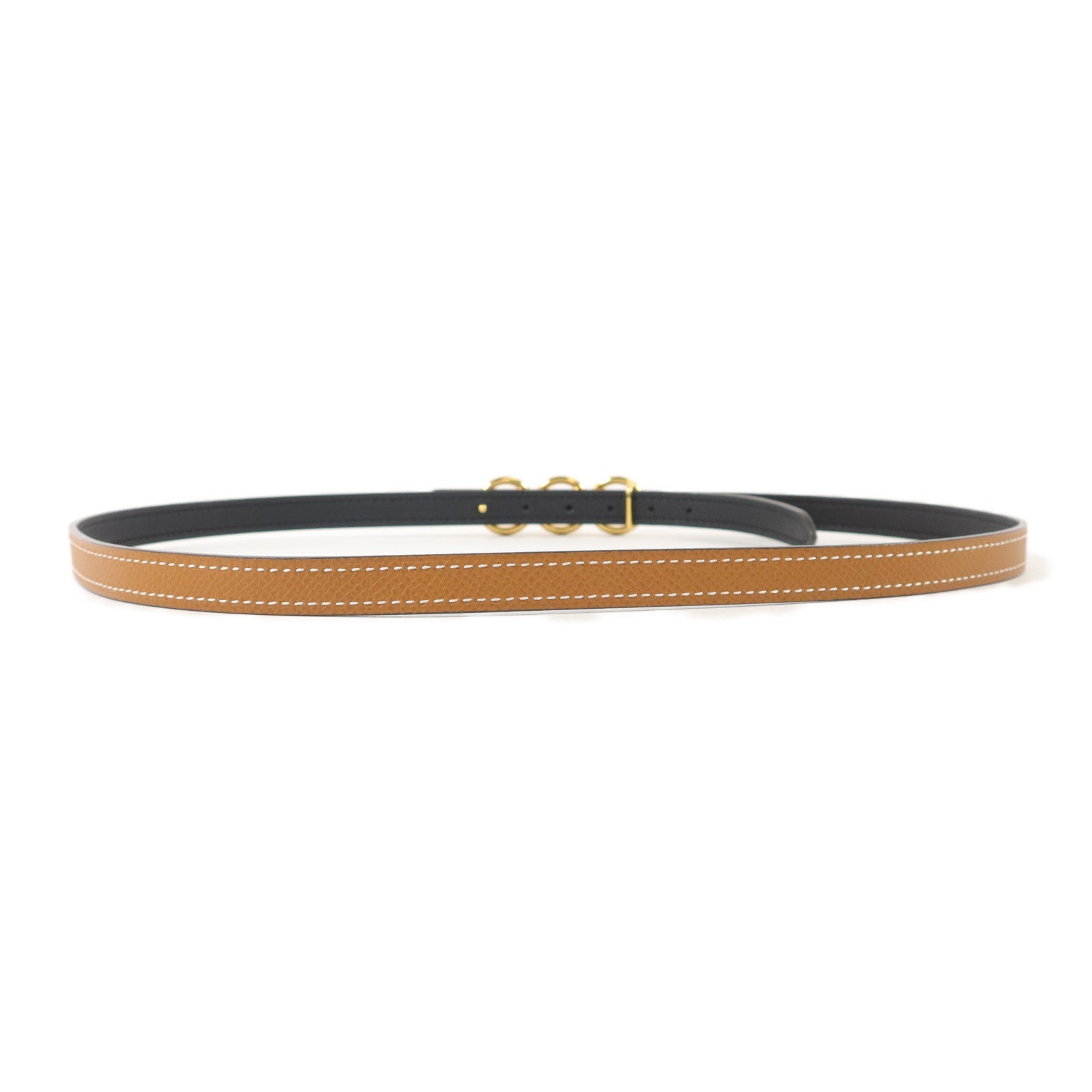 HERMES 【激減優惠】Epsom皮革Belt皮帶Gold