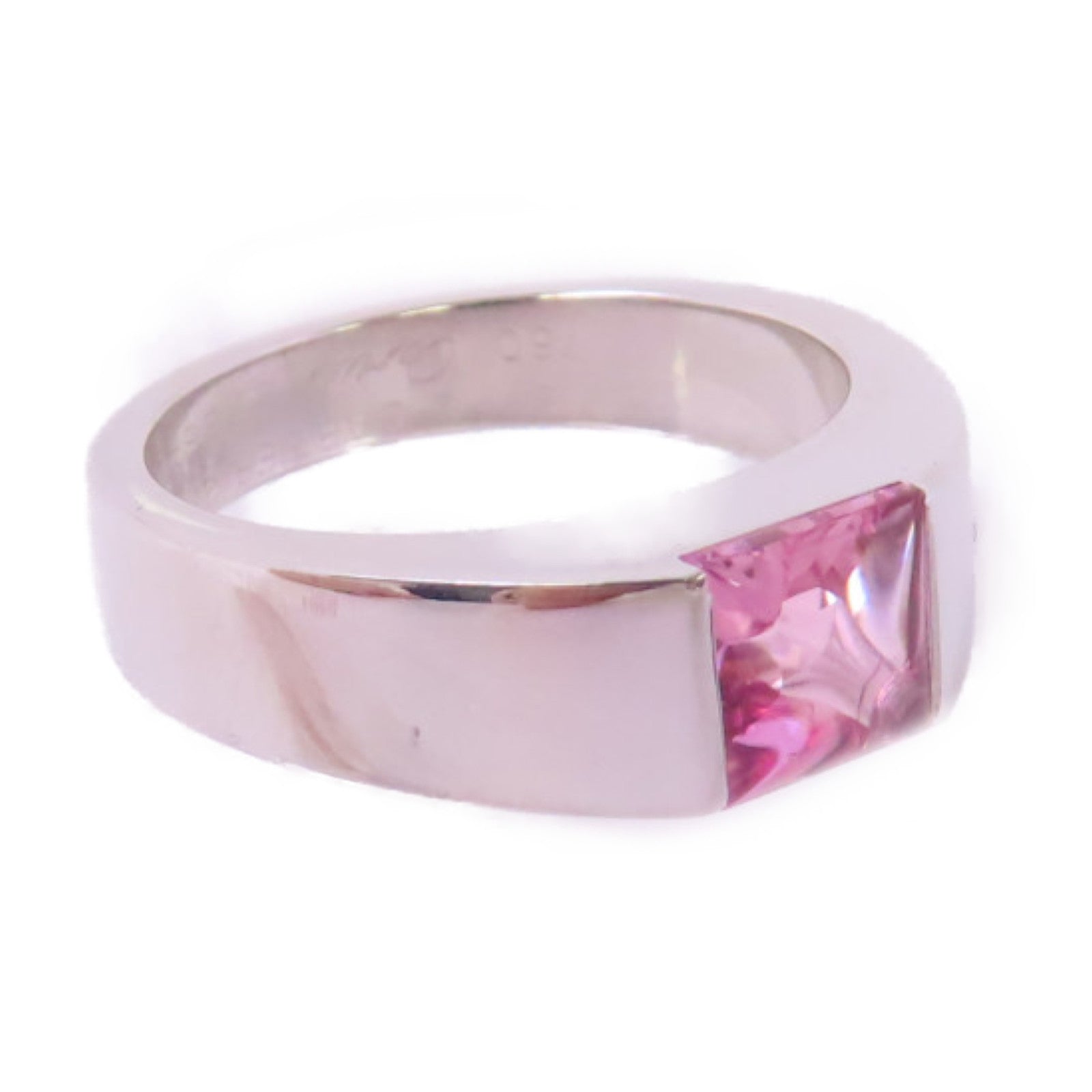 CARTIER 18K白金/電氣石Tourmaline Ring戒指#51/US#5.75