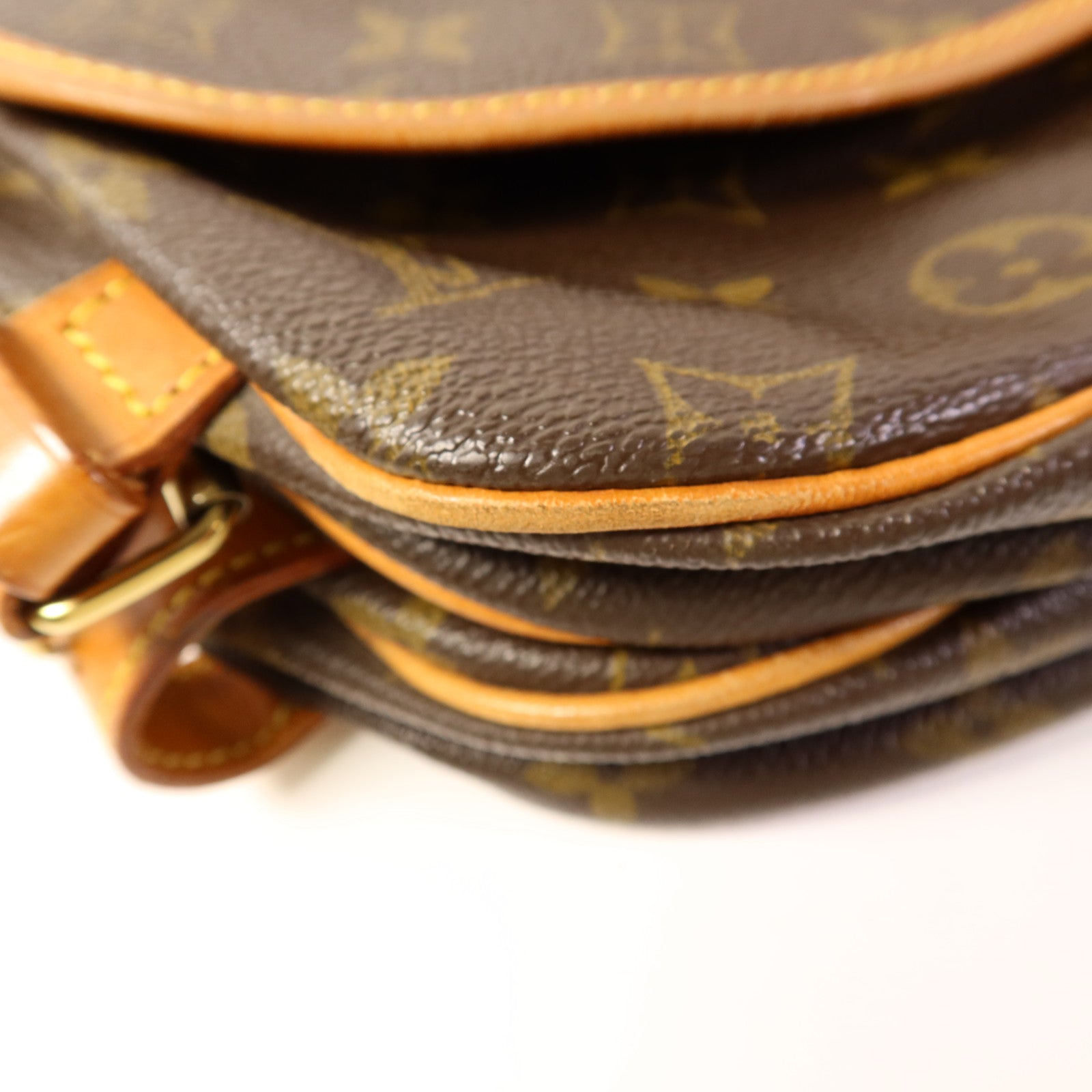 LOUIS VUITTON Monogram Saumur 30金扣肩背袋棕色