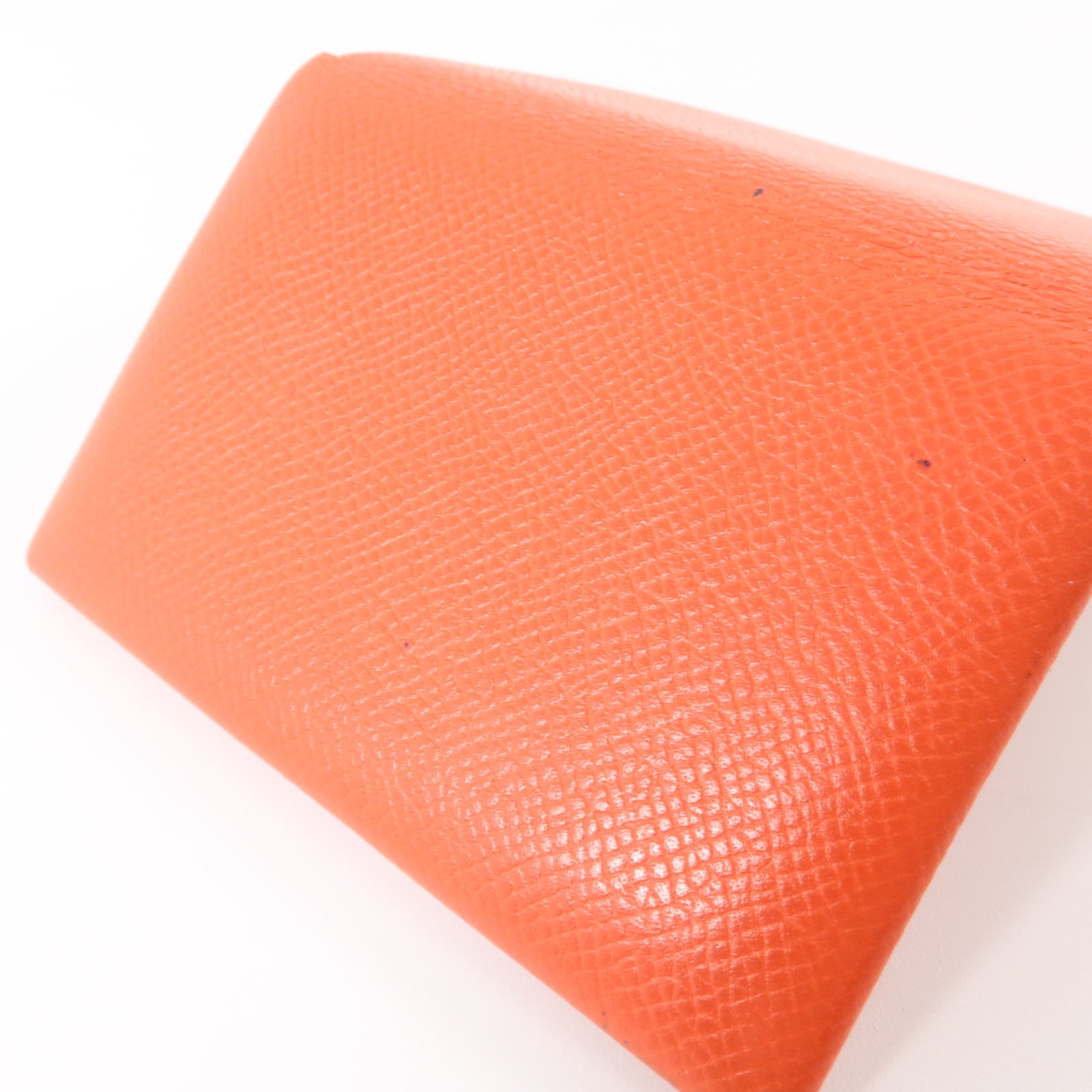 HERMES Epsom皮革Calvi Card Case銀扣卡片套Rose Jaipur